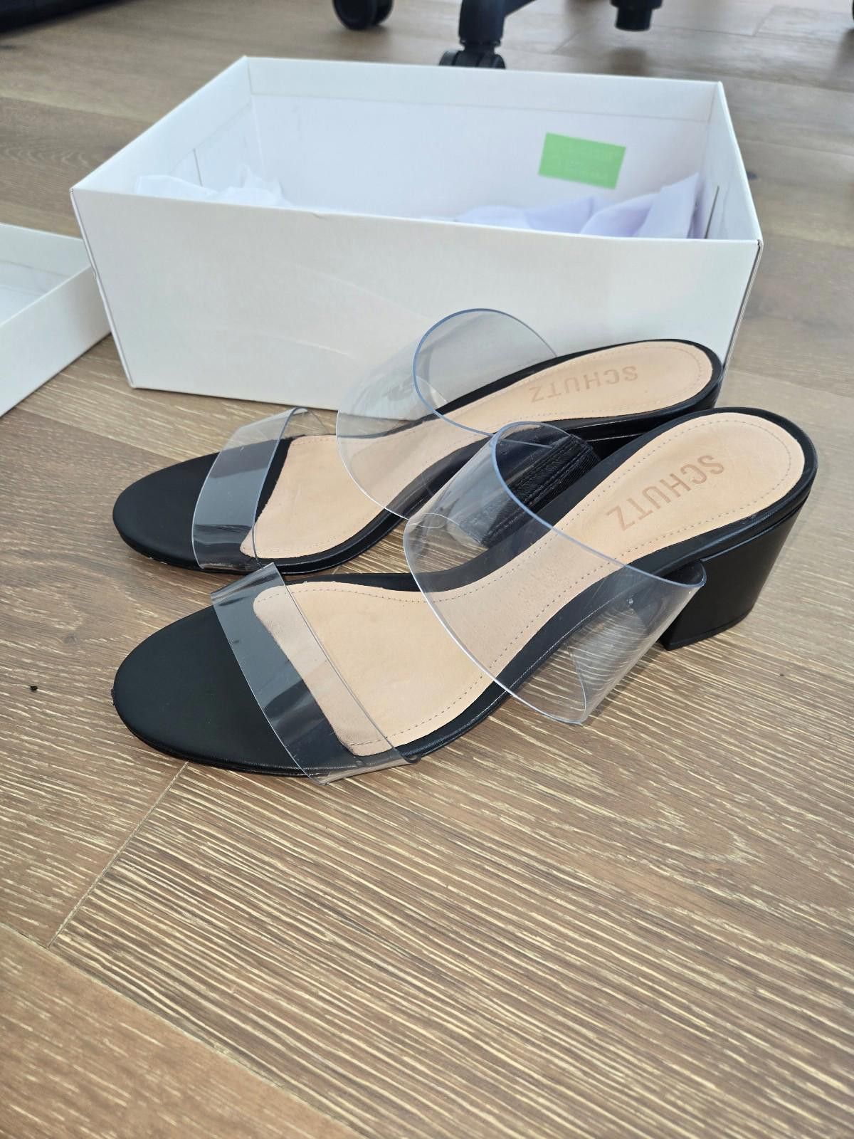 Other Schutz Victorie Vinyl & Leather Sandal Size US 8.5 / IT 38.5 - 1 Thumbnail