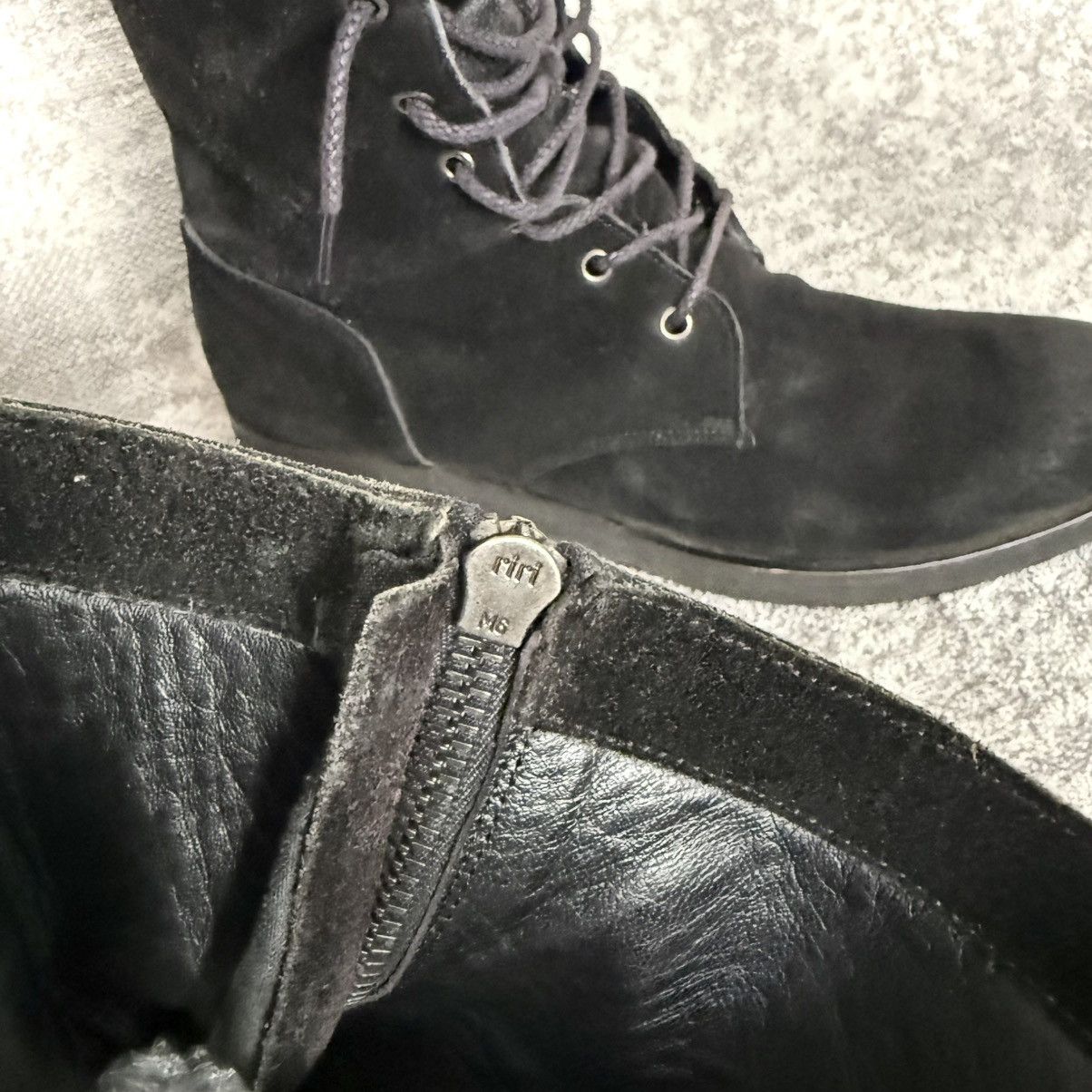 Shellac 2000s Shellac by Hideshi Maruya Back Zip Lace Up Suede Boots Size US 10.5 / EU 43-44 - 6 Thumbnail