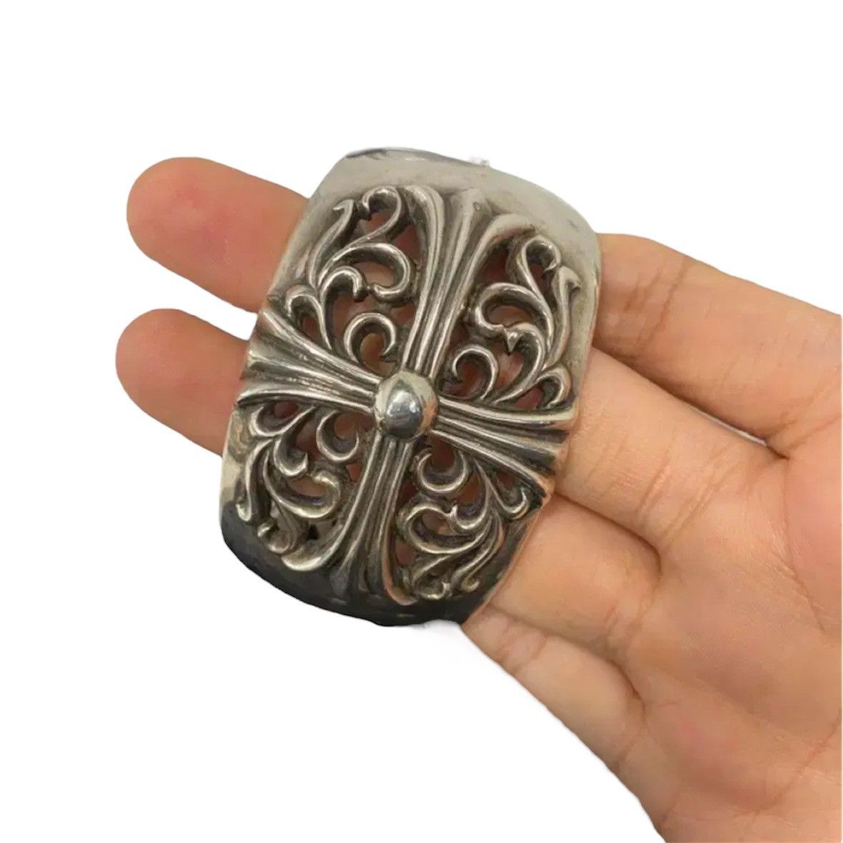 Chrome Hearts Floral Cross Wide Cuff Bangle Beacelet 150g