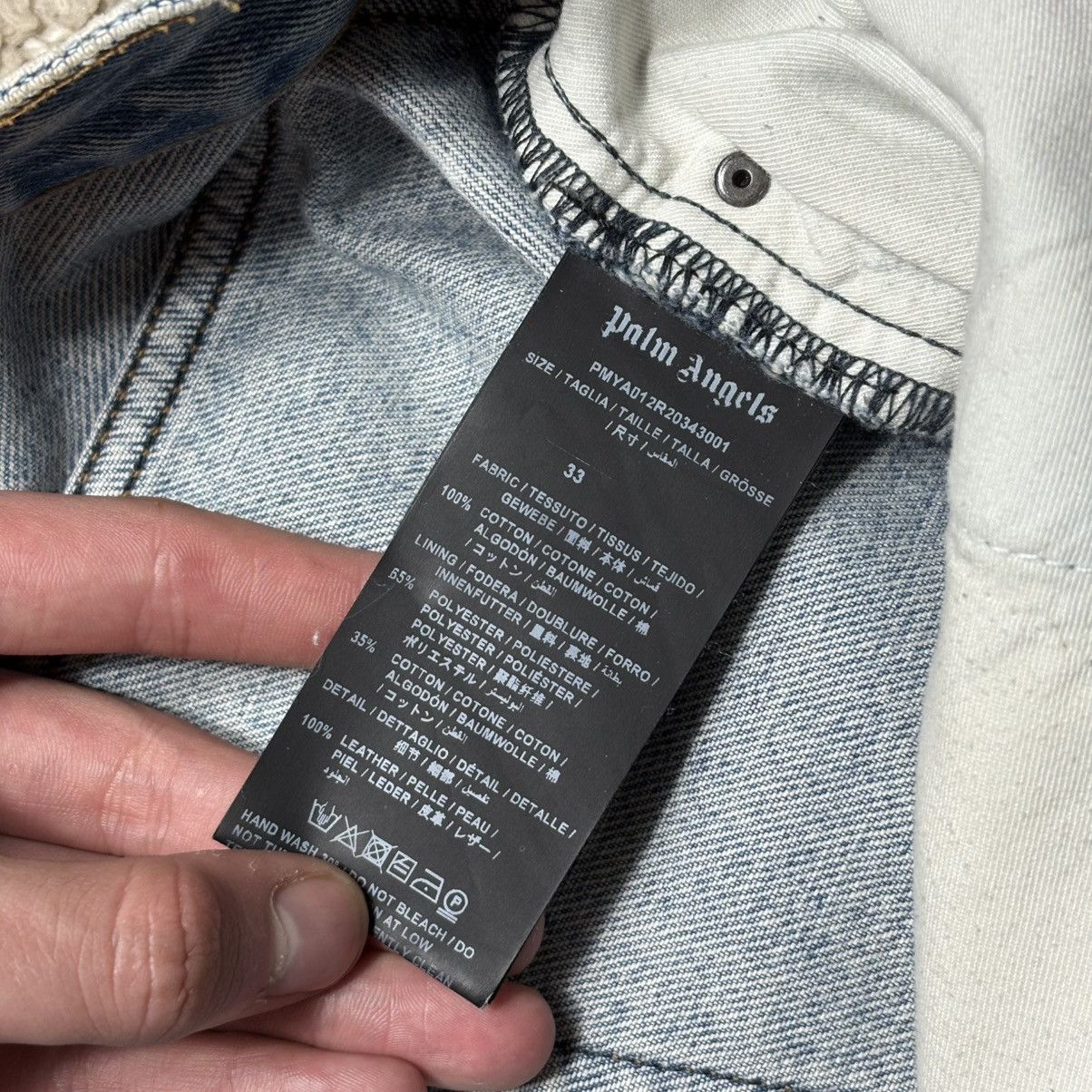 Palm Angels Palm Angels Denim big logo jeans Size US 33 - 8 Thumbnail