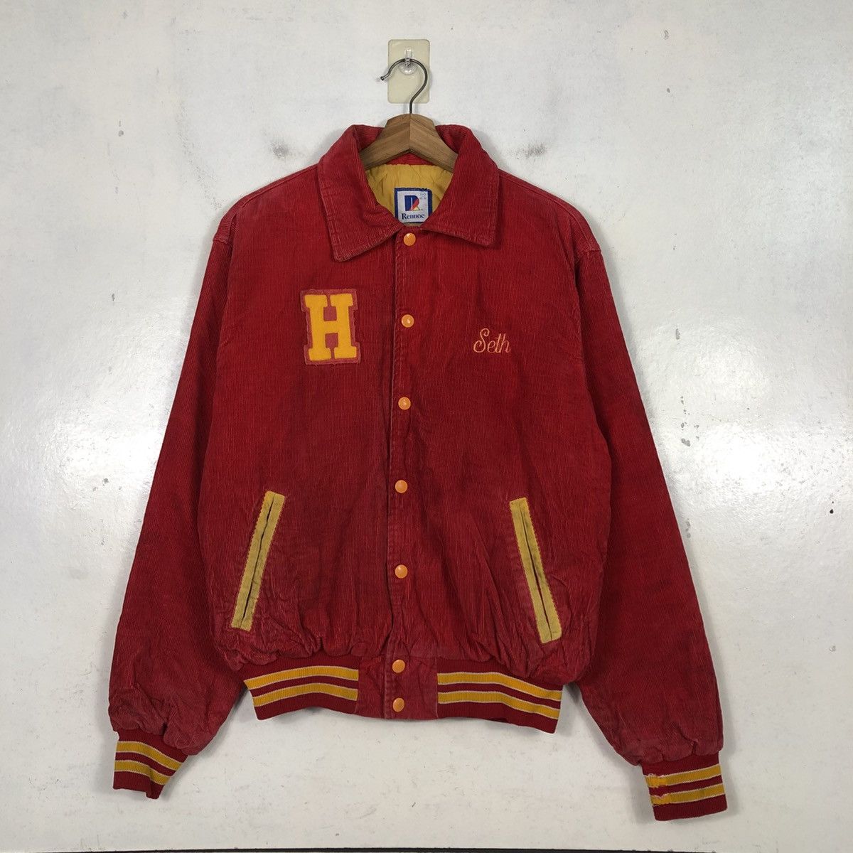 Vintage 📌Vintage Corduroy Bomber Jacket Rennoc USA Size US M / EU 48-50 / 2 - 3 Thumbnail