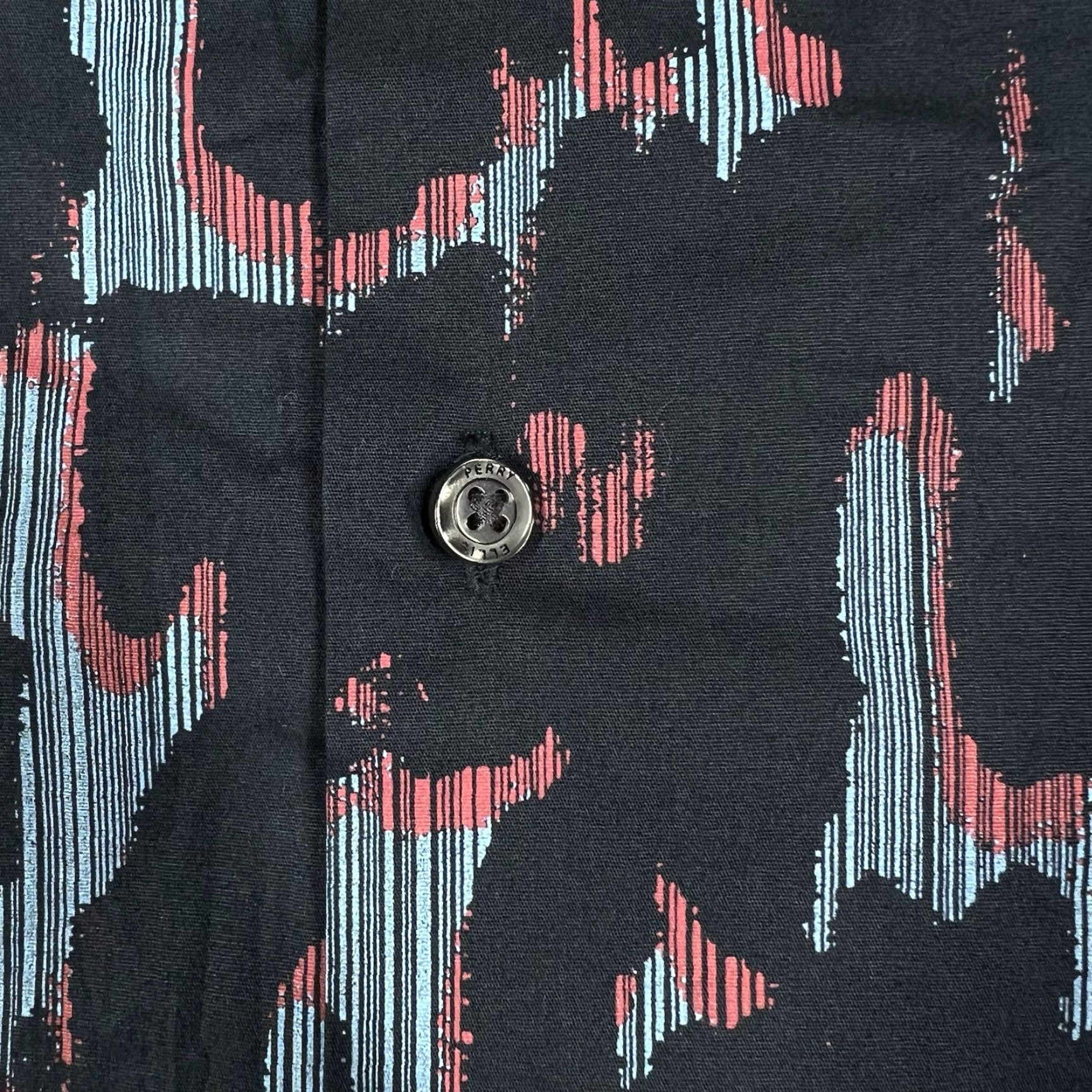 Perry Ellis Perry Ellis Men's Button-Up Shirt Short Sleeve All Over Print Blue 3XLT Stretch Casual Travel Regular Mens Size US XXL / EU 58 / 5 - 6 Thumbnail
