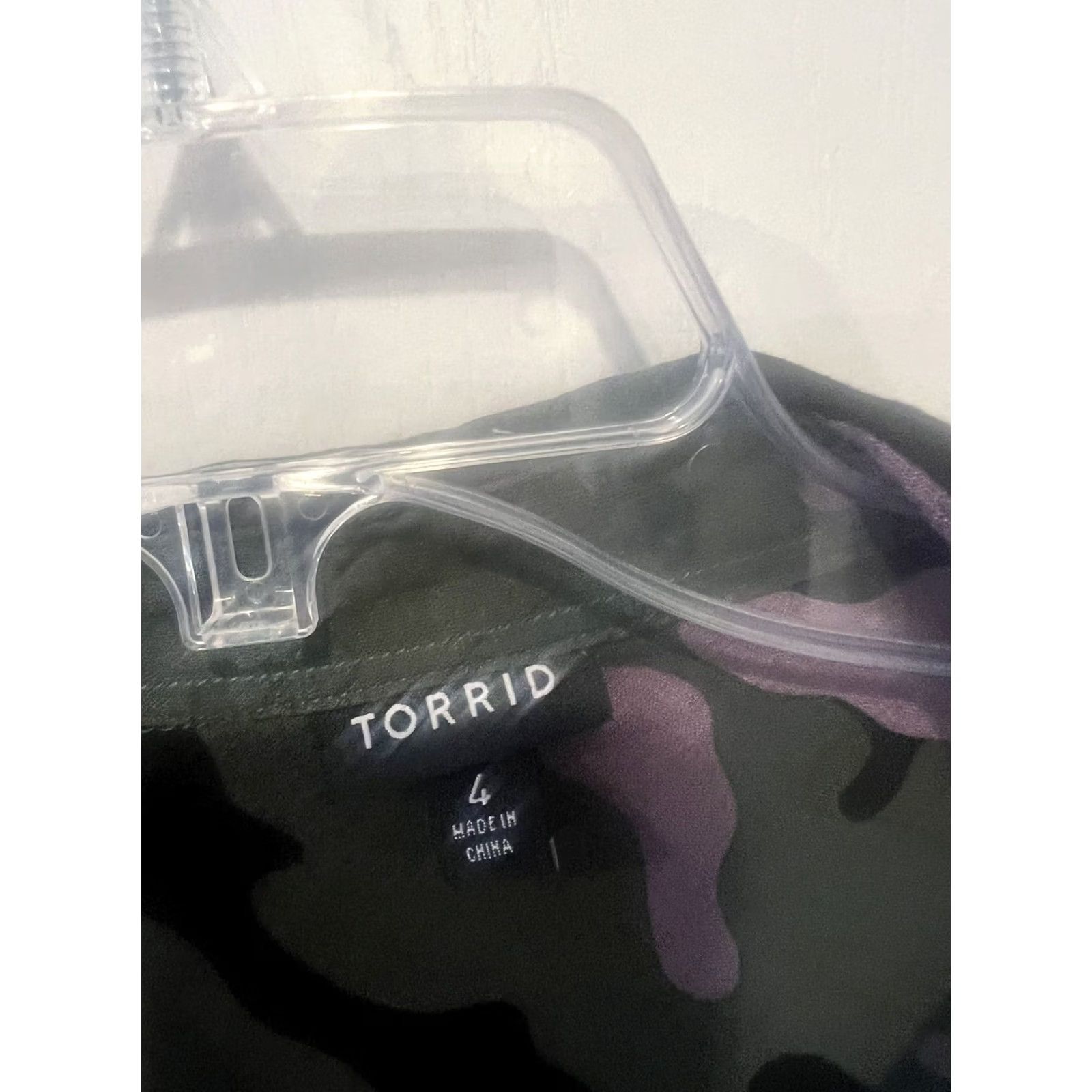 Torrid Torrid 4X Blouse Drop Shoulder Button-Front Top Camo Print Multicolor 4XL Women着 Size XXL / US 16-18 / IT 52-54 - 4 Thumbnail