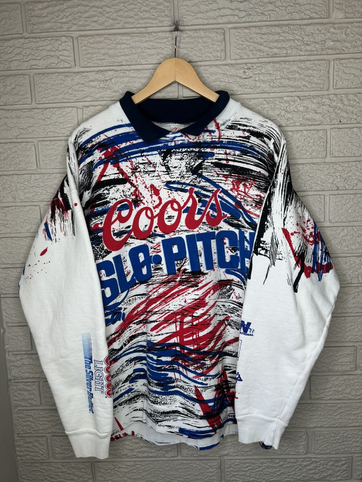 Vintage Vintage Coors Slo Pitch All Over Print Pullover Sweater Size US L / EU 52-54 / 3 - 3 Thumbnail