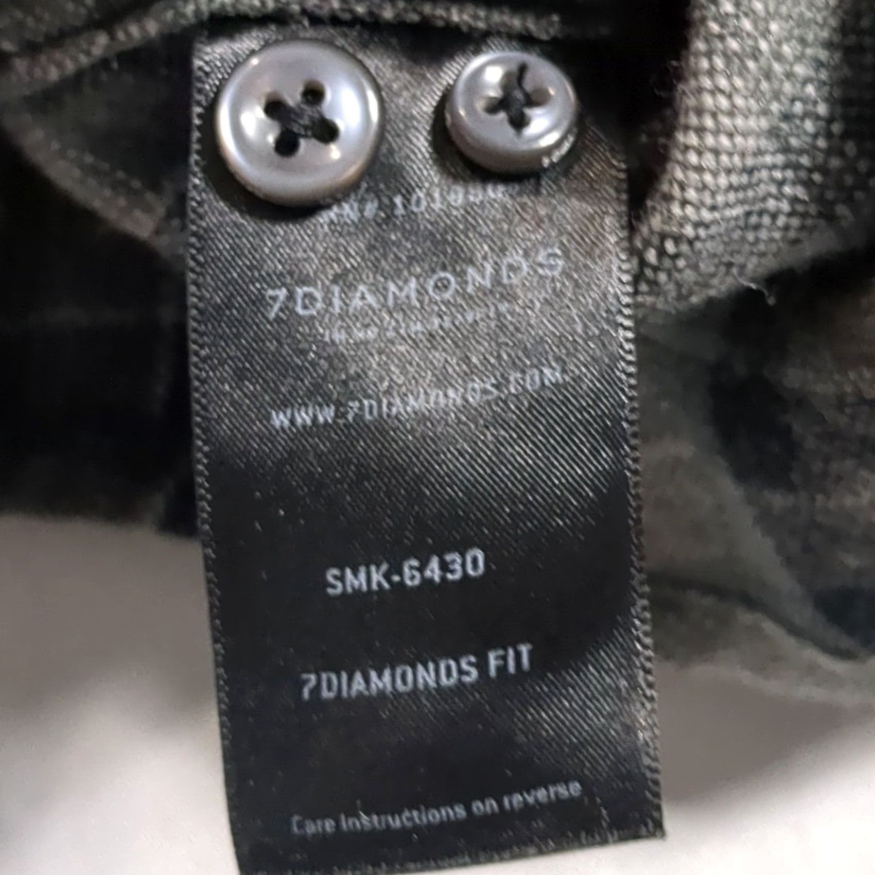 Vintage 7Diamonds Flannel Shirt Men M Grey Black Plaid Wool Blend EUC Button-Up Pocket Chest 7Diamonds Logo Size US M / EU 48-50 / 2 - 4 Thumbnail