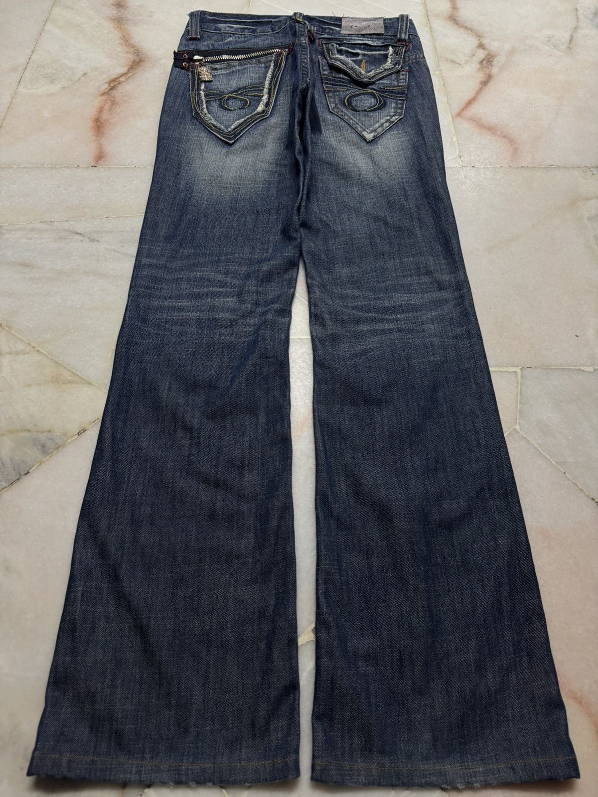 If Six Was Nine 💥BAGGY FLARE💥90's RED PEPPER BELL BOTTOM WHISKER LOW RISE Size US 28 / EU 44 - 16 Thumbnail