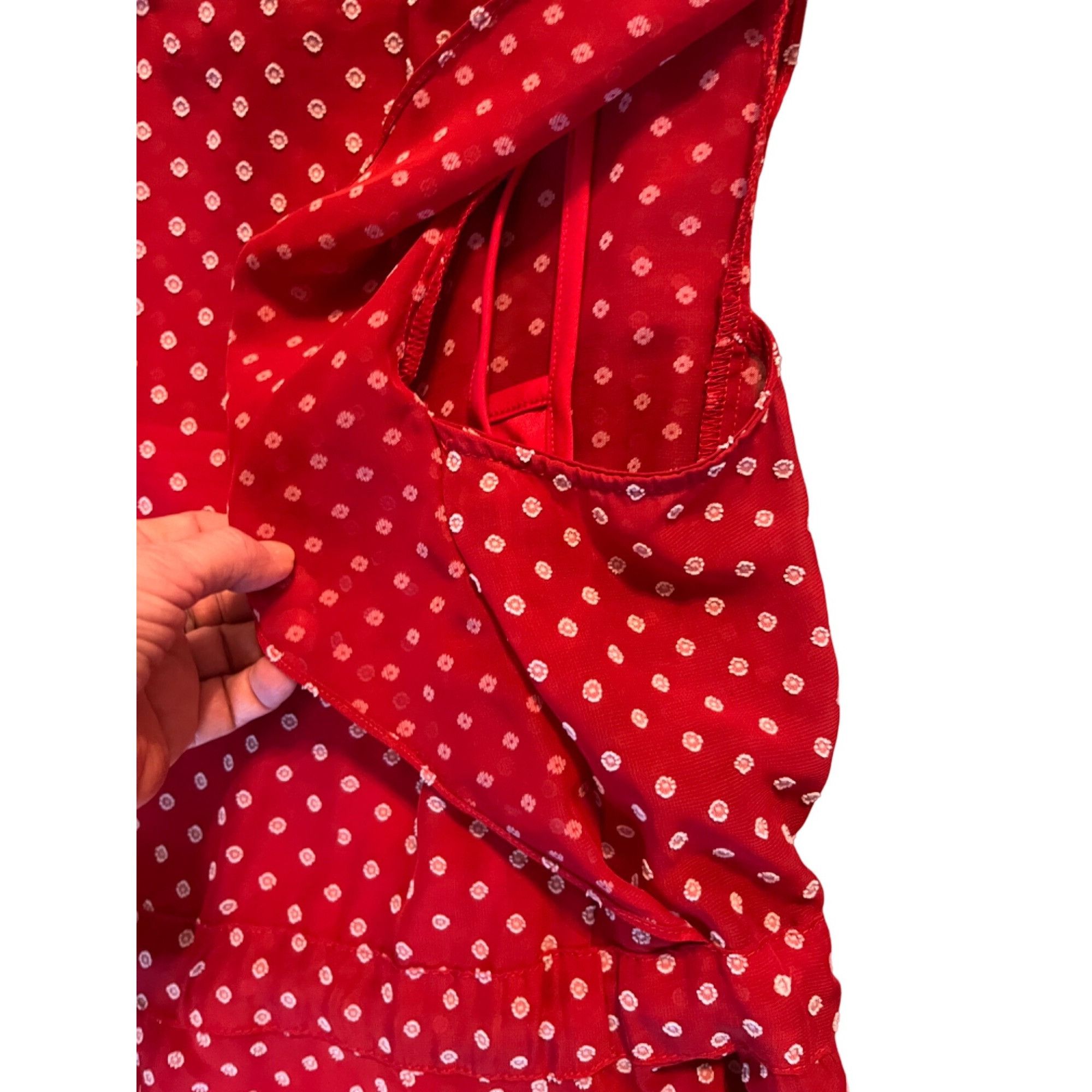 Anthropologie Anthropologie Eva Franco 4 6 Fluttered Conchita Dress Red Dr Size S / US 4 / IT 40 - 8 Thumbnail