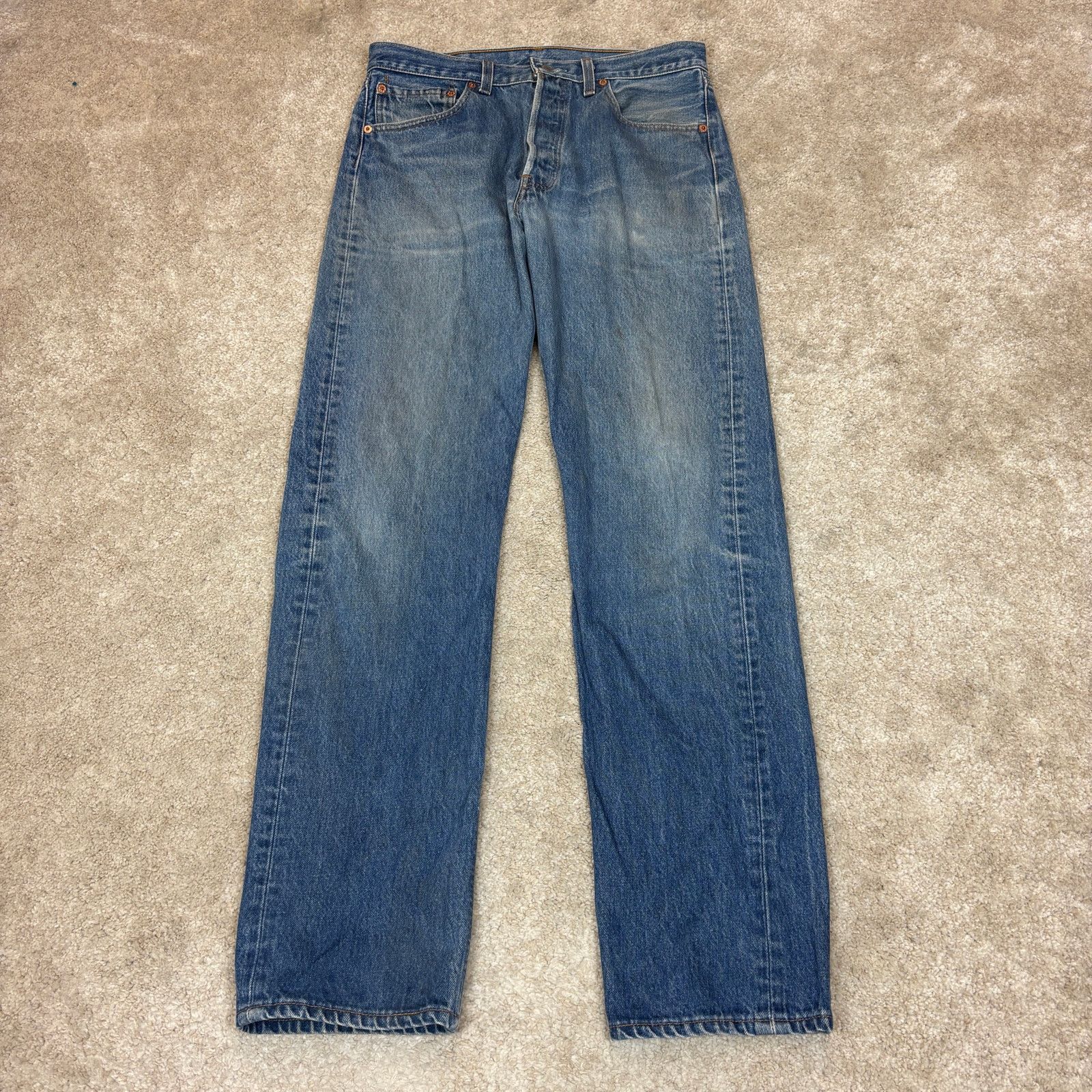 Levi's × Vintage Vintage 90s Levi's 501xx Straight Leg Jeans 34x36 (32x33) Size US 34 / EU 50 - 3 Thumbnail