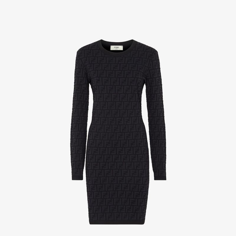 Fendi o1s1wg110326 Dress in Black Size XL / US 12-14 / IT 48-50 - 1 Thumbnail