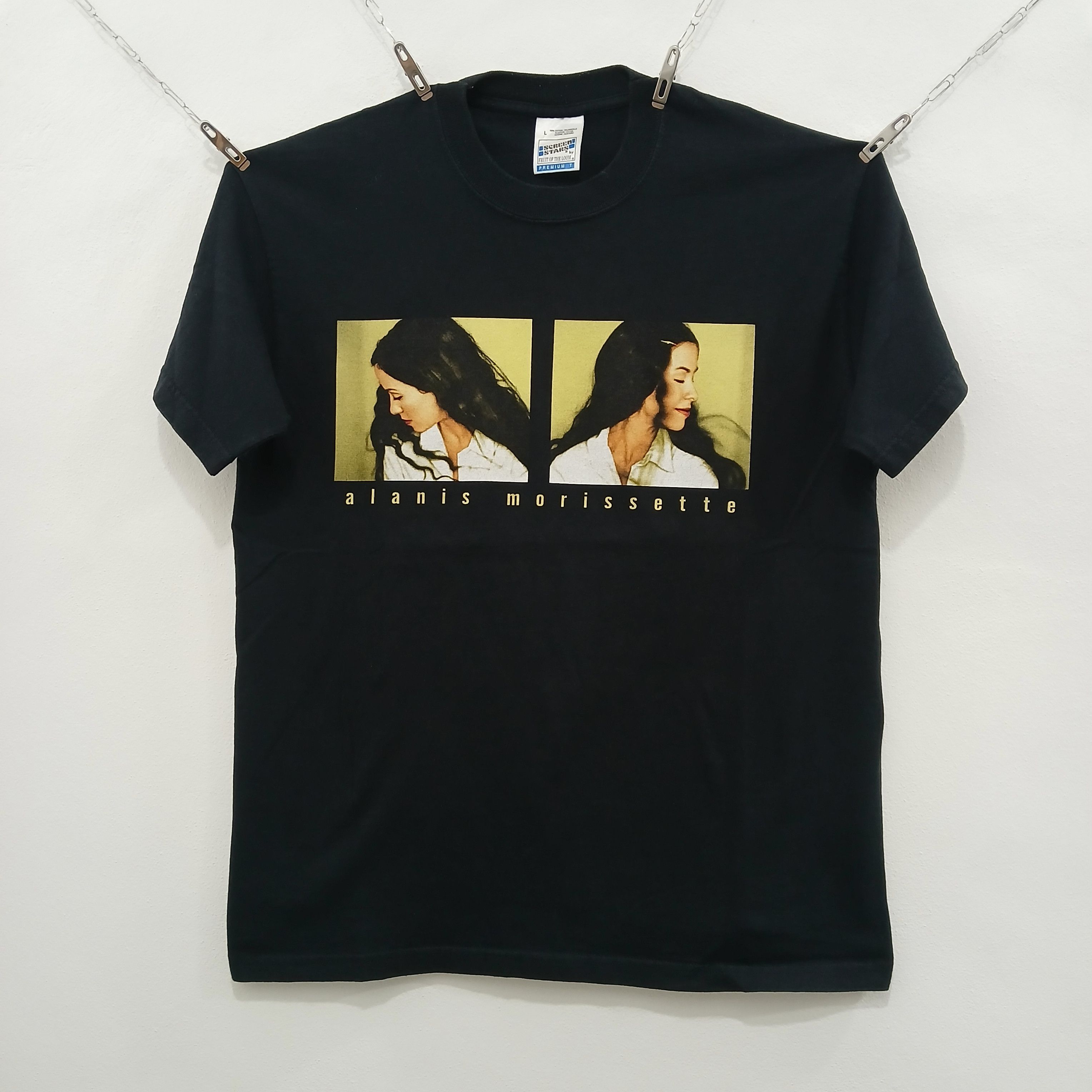 Band Tees ALANIS MORISSETTE Junkie Tour99 Vintage Europe Tee 90's Size US L / EU 52-54 / 3 - 1 Thumbnail