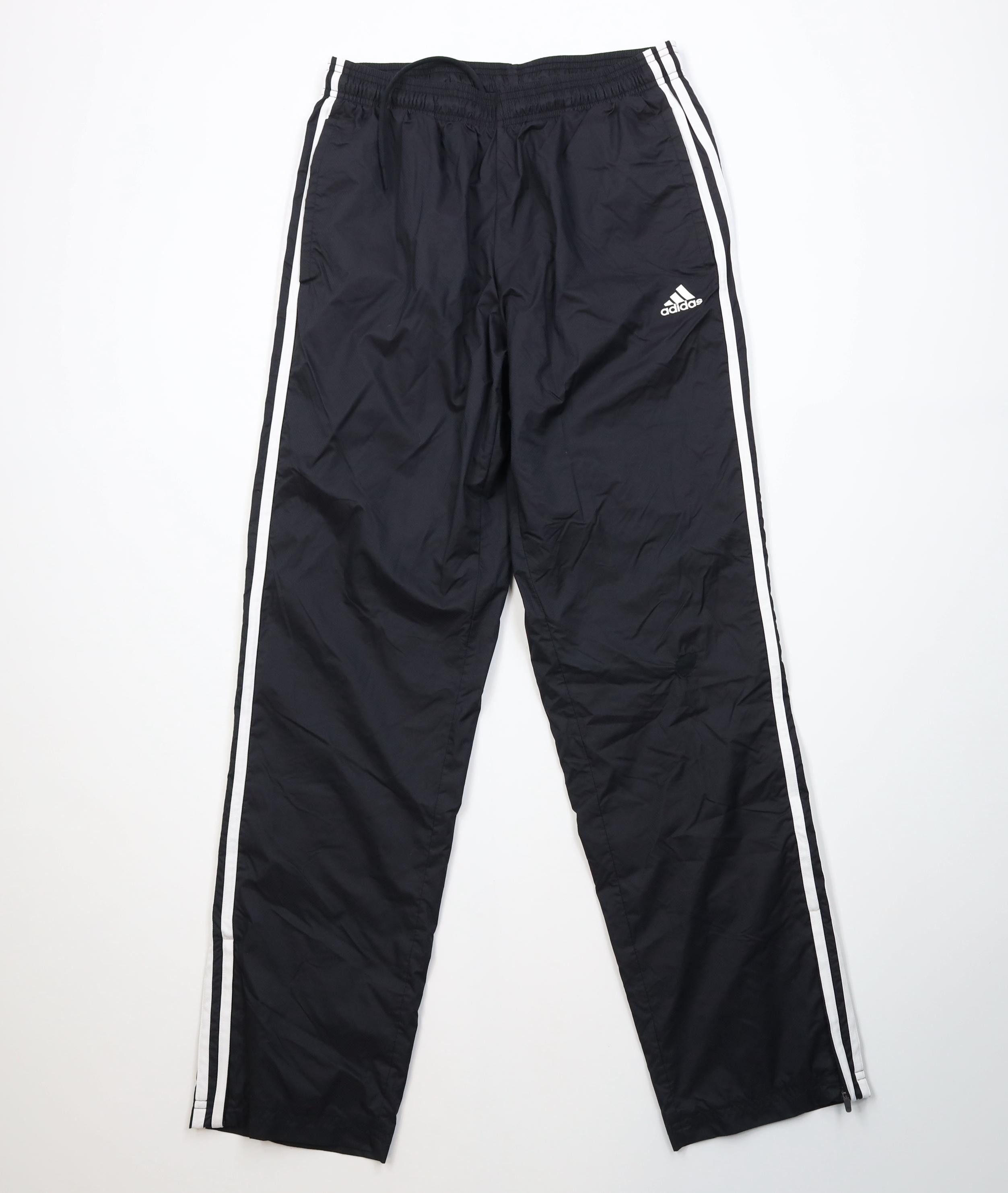Adidas Vintage Y2K Adidas Striped Lined Windbreaker Pants Black Size US 34 / EU 50 - 1 Thumbnail