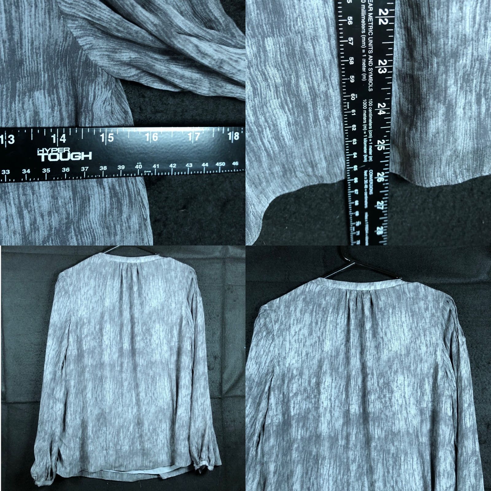 Vintage Knox Rose Womens Blouse Gray Sequin V Neck Pleated Lined Long Sleeve XSmall Womens Blouse Gray Sequin V Neck Pleated Lined Long Sleeve XS Size XS / US 0-2 / IT 36-38 - 8 Thumbnail