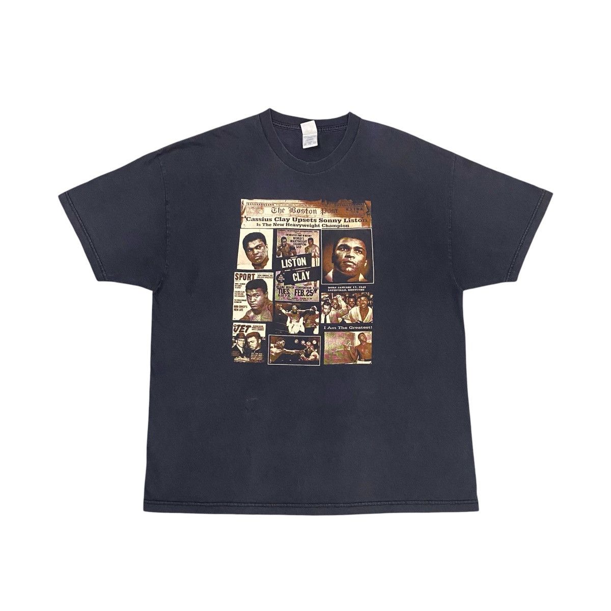 Vintage Vintage Muhammad Ali Cassius Clay Vs Sonny Liston T-Shirt Size US XXL / EU 58 / 5 - 1 Thumbnail