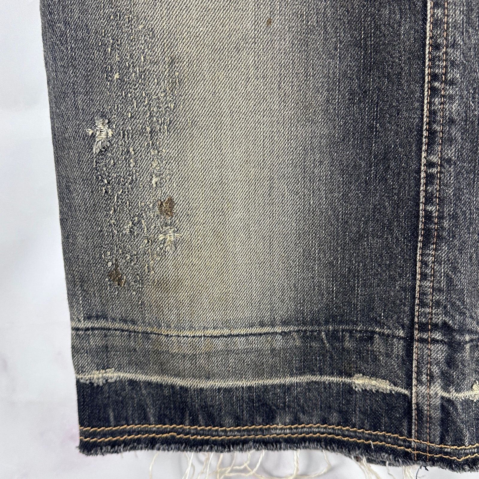 Hysteric Glamour Studded & Repaired Grey Denim Skirt Size 28" / US 6 / IT 42 - 6 Thumbnail