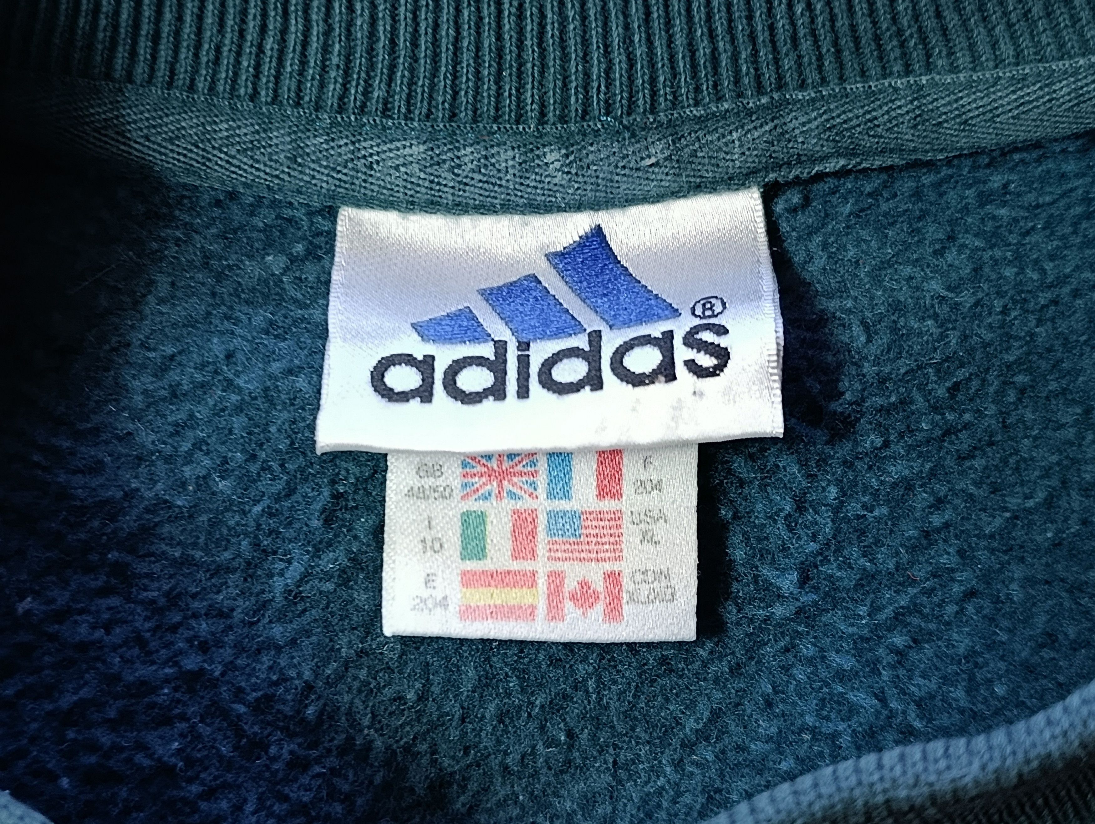 Adidas Vintage Adidas Forest Green Sweatshirt Size US XL / EU 56 / 4 - 7 Thumbnail