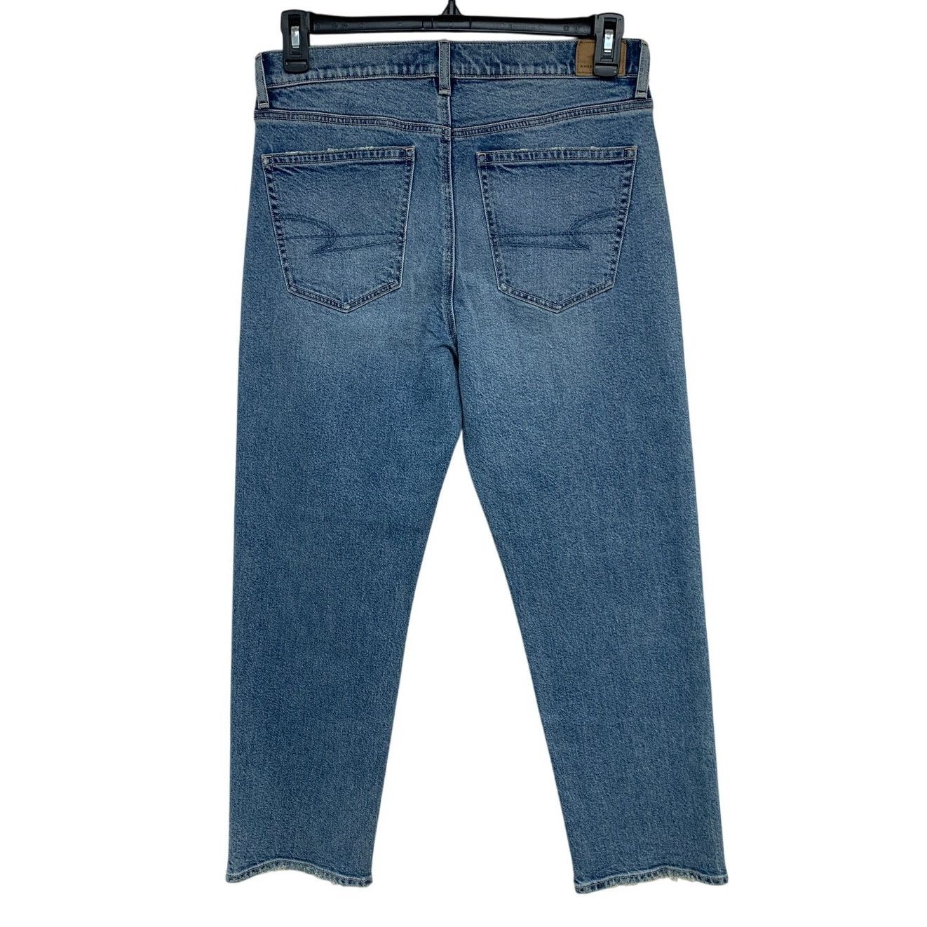 American Eagle Outfitters New American Eagle Womens 10 Straight Denim Blue Jeans Size 32" / US 10 / IT 46 - 3 Thumbnail