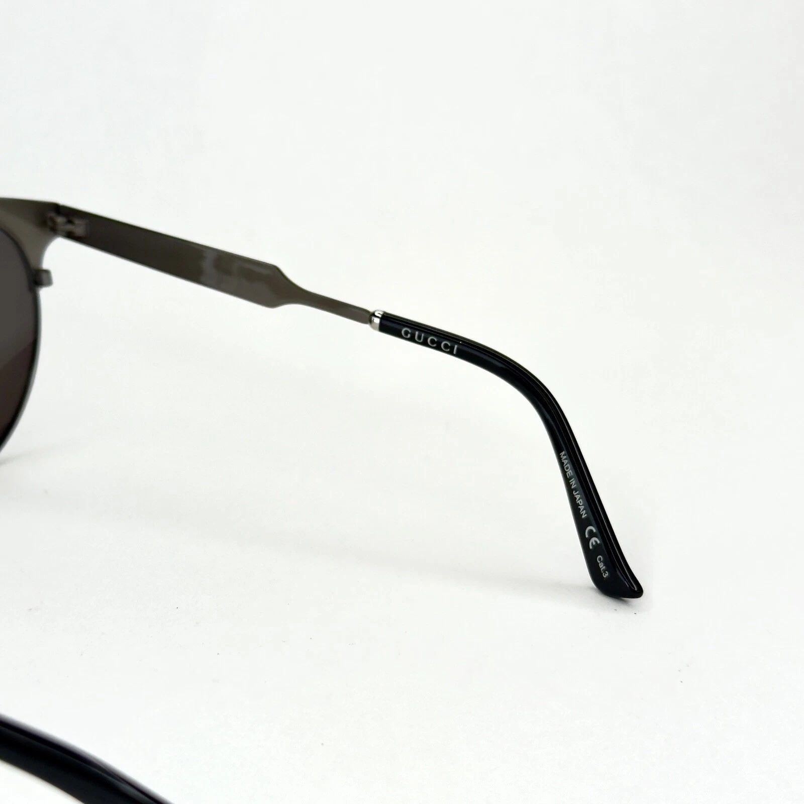 Gucci GUCCI 0075 GG0075S Ruthenium Silver Mirrored Sunglasses 005 Size ONE SIZE - 7 Thumbnail