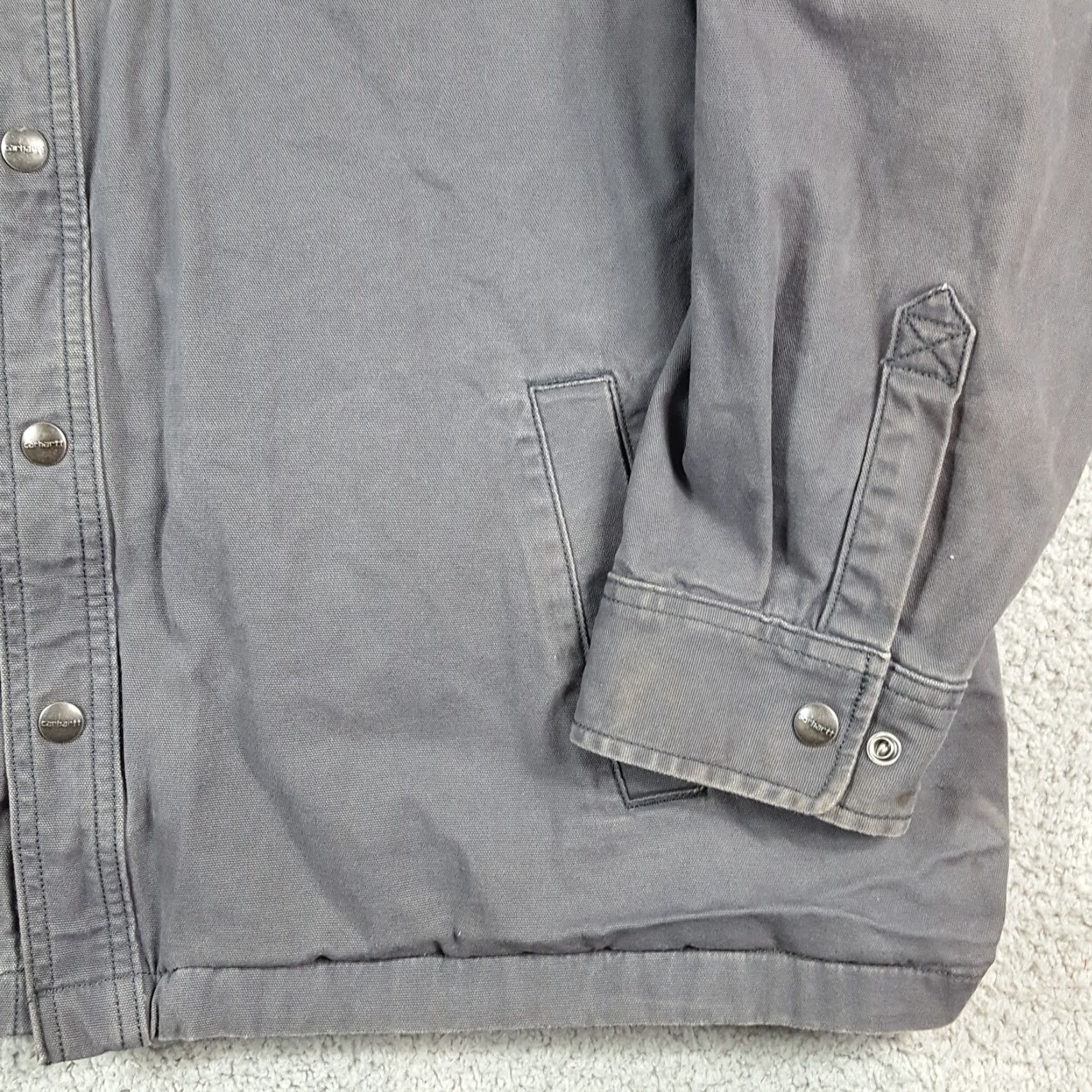 Carhartt VINTAGE Carhartt Canvas Work Jacket Gray 2XL Button Up Lined Relaxed Fit All Seasons Mens Size US XXL / EU 58 / 5 - 6 Thumbnail