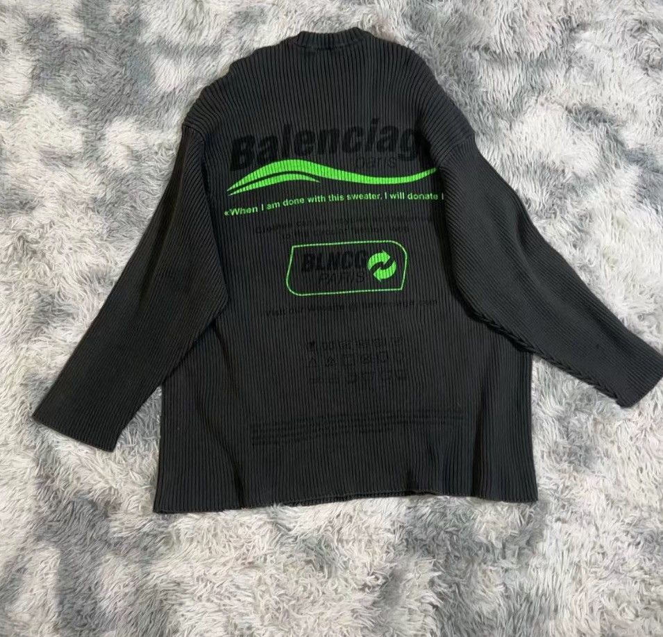 Balenciaga Balenciaga Black Eco friendly Letter Knitted 2410-Nextarrow Size US S / EU 44-46 / 1 - 4 Thumbnail