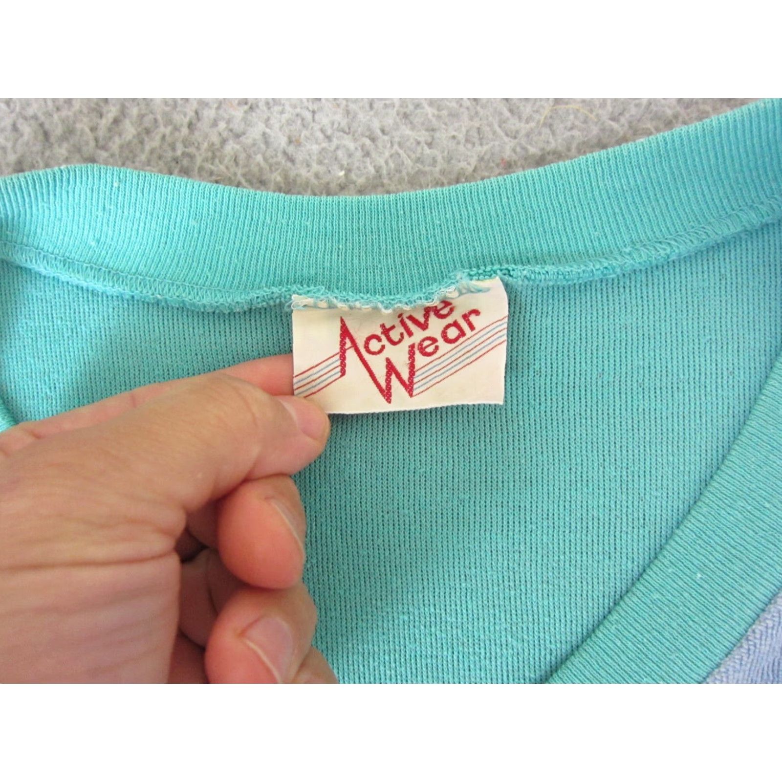 Velour VINTAGE Active Wear Sweater Womens S Blue 70s 80s Velour Velvet V Ladies Size S / US 4 / IT 40 - 3 Thumbnail