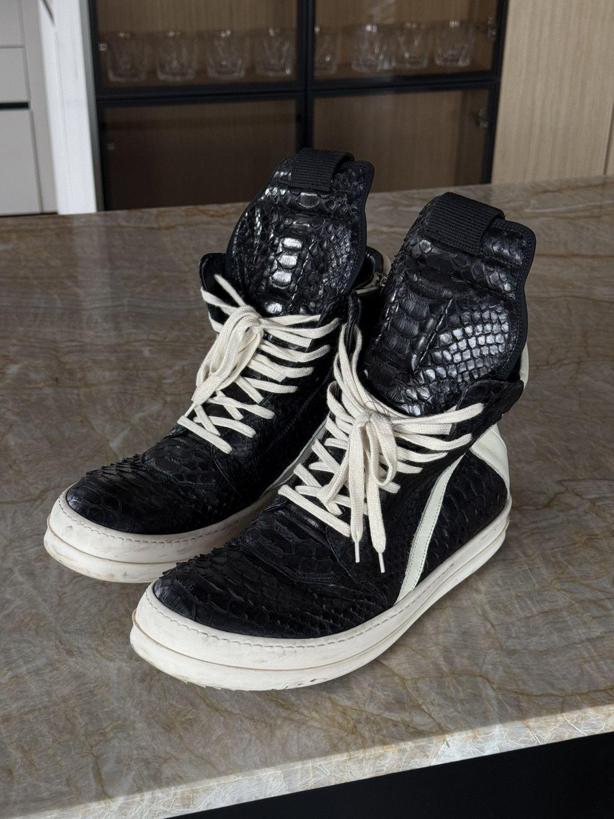 Rick Owens Natural Python Rick Owens Geobasket Size US 11 / EU 44 - 1 Thumbnail