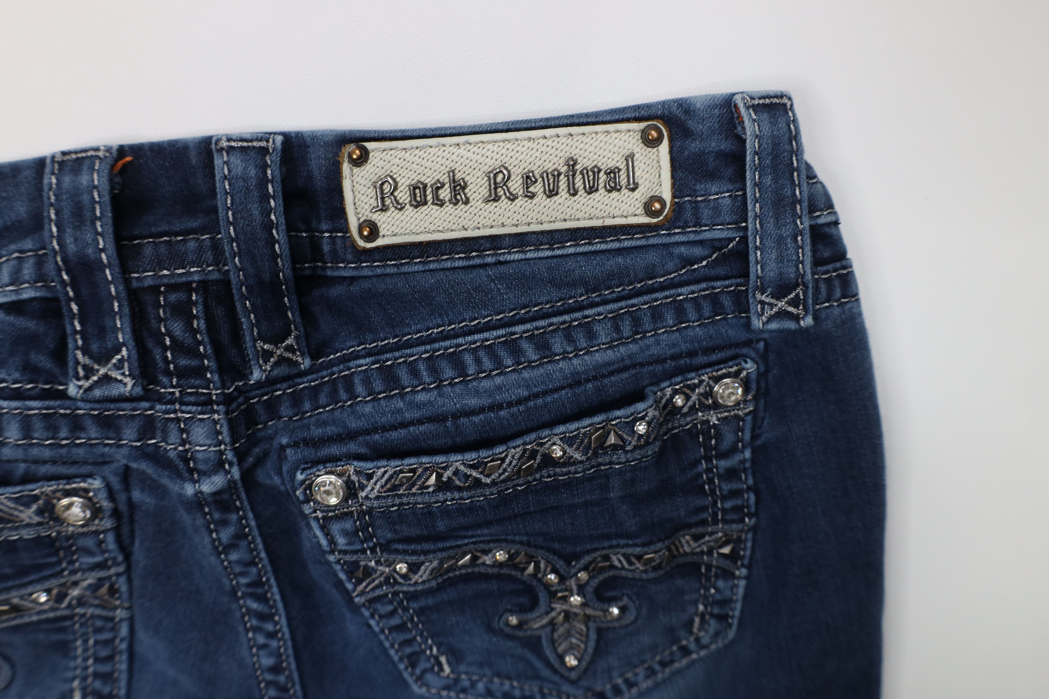 Rock Revival Rock Revival Stretch Jazlyn Bootcut Flared Denim Jeans Size 29" - 14 Thumbnail