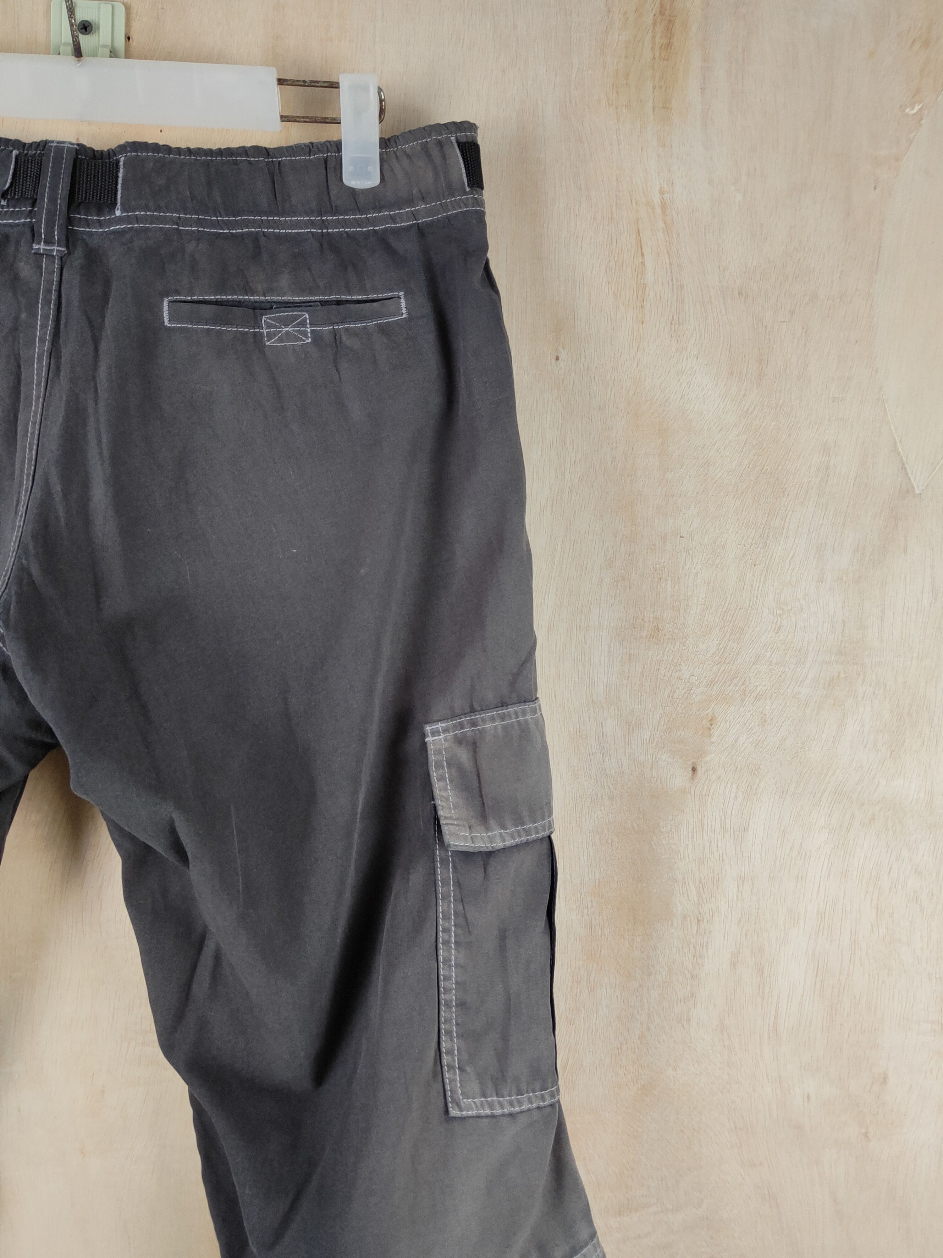Japanese Brand Japanese Brand Black Faded Multipocket Cargo Pants #S2504 Size US 33 - 12 Thumbnail