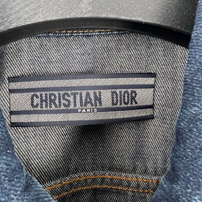 Dior Dior Dark blue cd little bee embroidered denim jacket 2505- Size XXS / US 00 / IT 34 - 3 Thumbnail