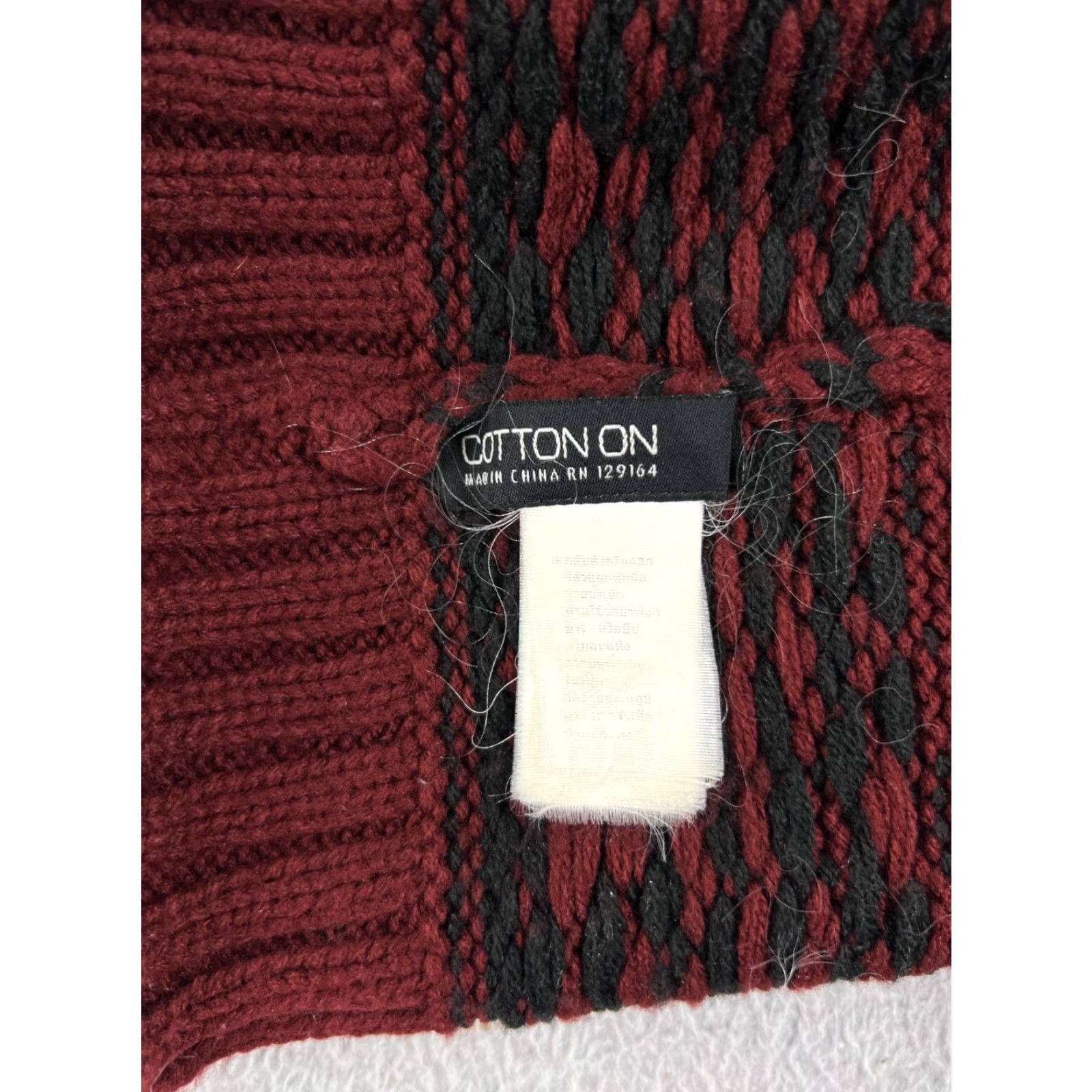 Cotton On Cotton On Beanie Hat Adult One Size Black Knit 100% Acrylic Beanie Ski Winter Mens) Size ONE SIZE - 5 Thumbnail