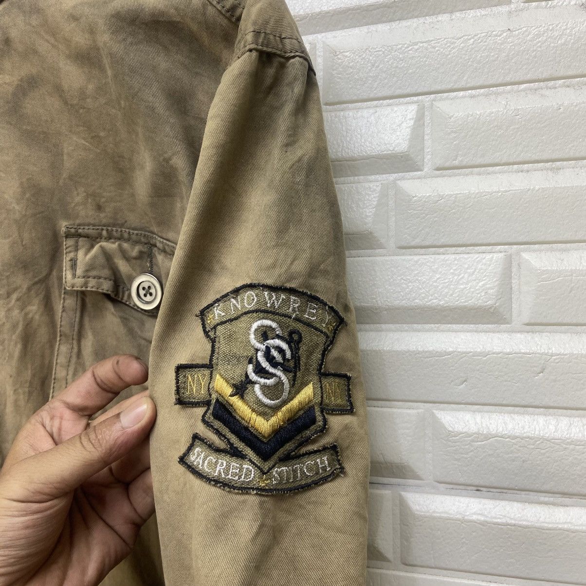 Japanese Brand Knowrey Sacred Stitch New York Camouflage Army Field Jacket Size US S / EU 44-46 / 1 - 8 Thumbnail