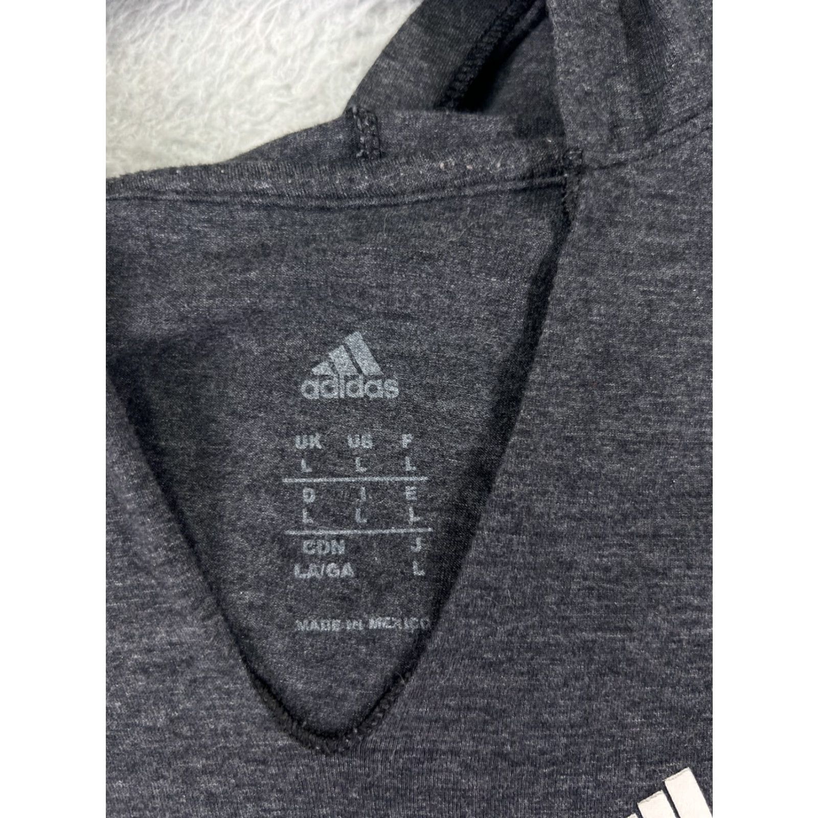 Adidas adidas Salt Lake Real Shirt Womens Shirt Large Gray Long Sleeve Hooded Polyester Size L / US 10 / IT 46 - 4 Thumbnail