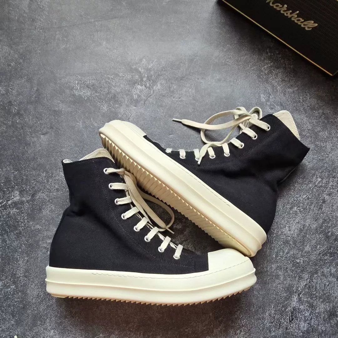 Rick Owens Rick Owens Canvas Black Hitop Sneakers 41 Men Size US 8.5 / EU 41-42 - 1 Thumbnail