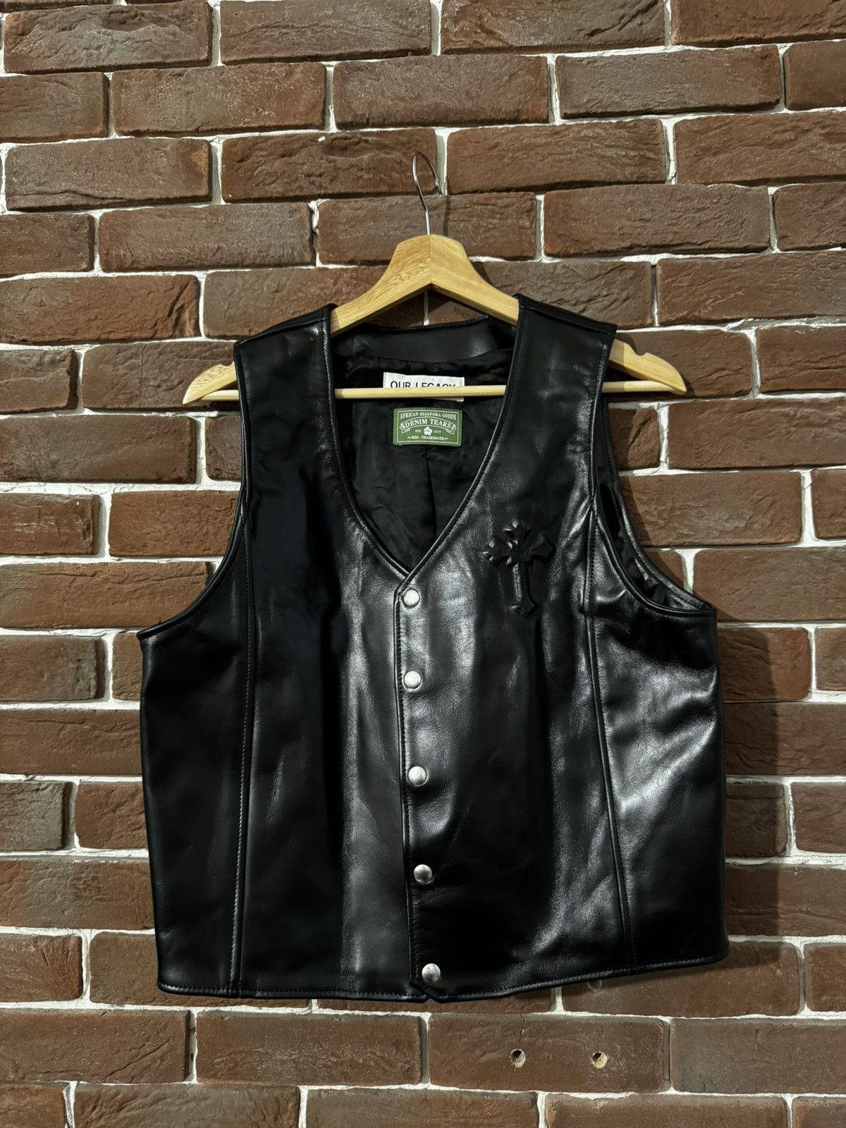 DENIM TEARS Our Legacy x Denim Tears 2Pac Cross Cow Leather Vest Grail S Size US S / EU 44-46 / 1 - 3 Thumbnail