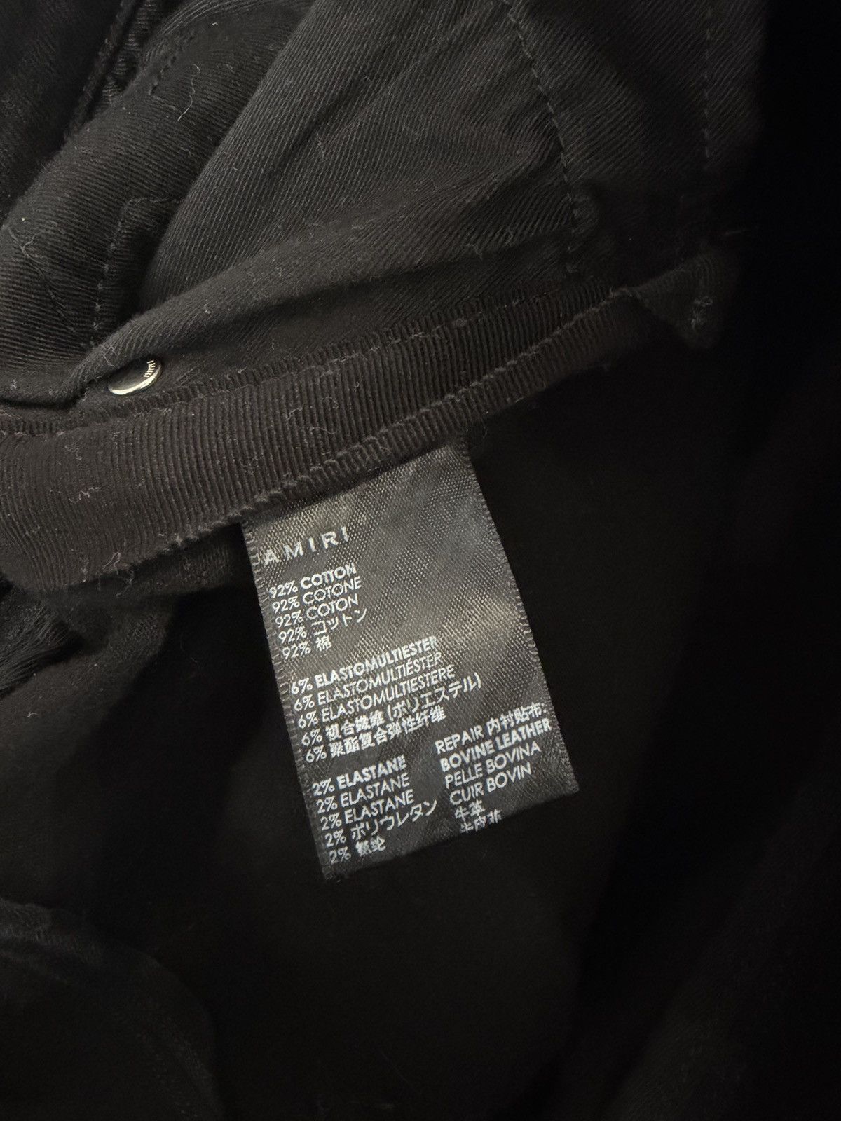 Amiri Amiri Chemist Jeans Black Leather Star Patches Size 36 Size US 36 / EU 52 - 8 Thumbnail