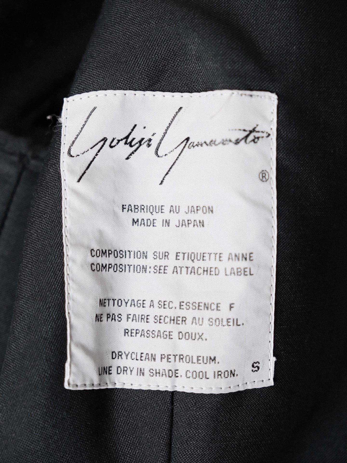 Yohji Yamamoto Yohji Yamamoto 88AW Maru Monji Asymmetric Jacket Size S / US 4 / IT 40 - 9 Thumbnail