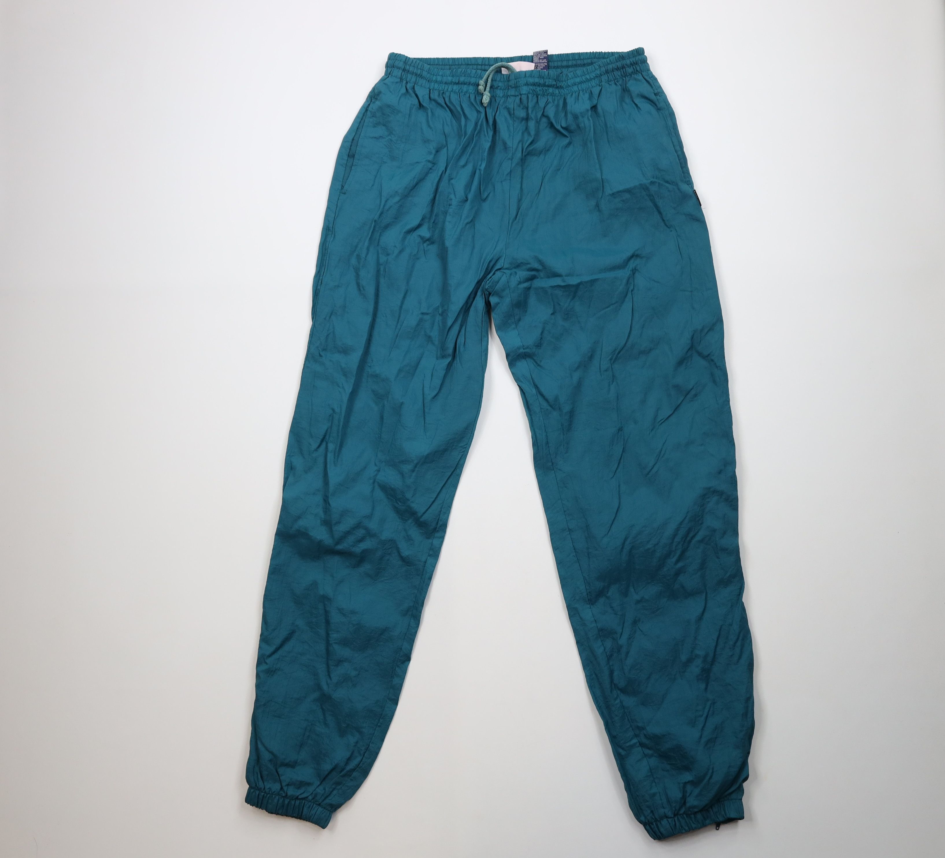 Vintage Vintage 90s Streetwear Windbreaker Rain Joggers Pants Green Size US 36 / EU 52 - 1 Thumbnail
