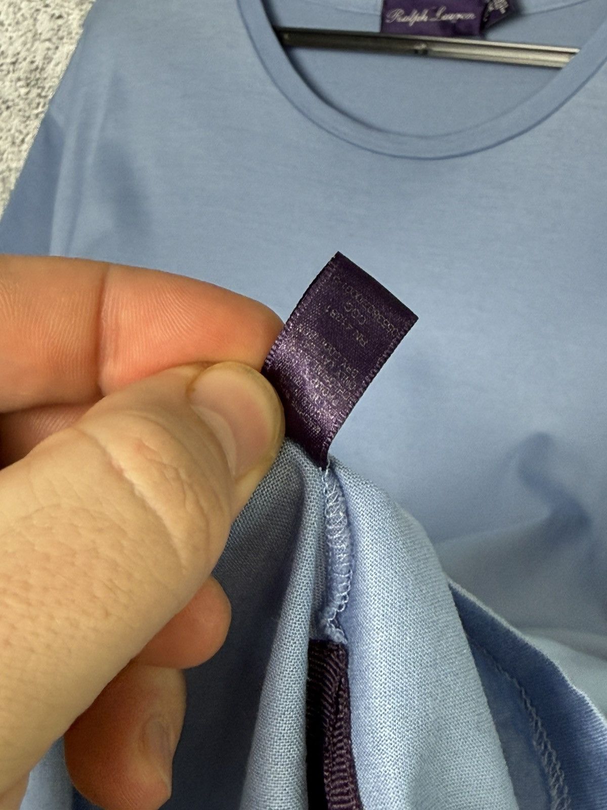 Ralph Lauren Purple Label Ralph Lauren Purple Label Crewneck Blue Tee Made in Italy Size US XL / EU 56 / 4 - 15 Thumbnail