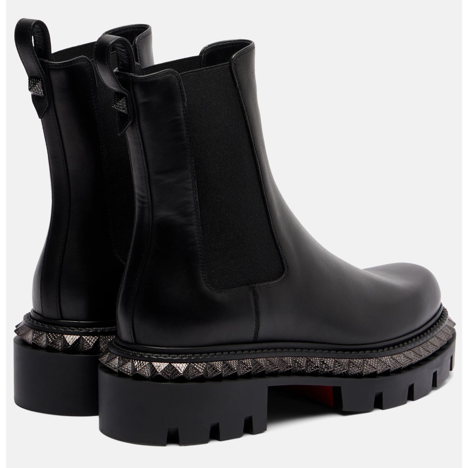 Christian Louboutin Christian Louboutin Black Calf Chelsea Lug Ankle Boot 39 Size US 8 / IT 38 - 16 Thumbnail