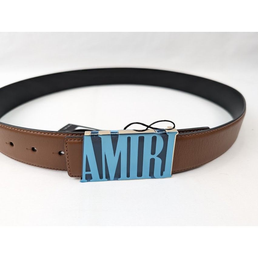 Amiri o1rshd1 Size: 85 / Core 4cm Nappa Belt in Brown Size 32 - 15 Thumbnail