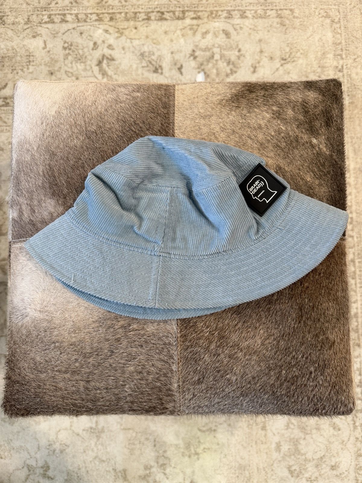 Brain Dead CORDUROY BUCKET HAT - SKY BLUE (SMALL) Size ONE SIZE - 1 Thumbnail