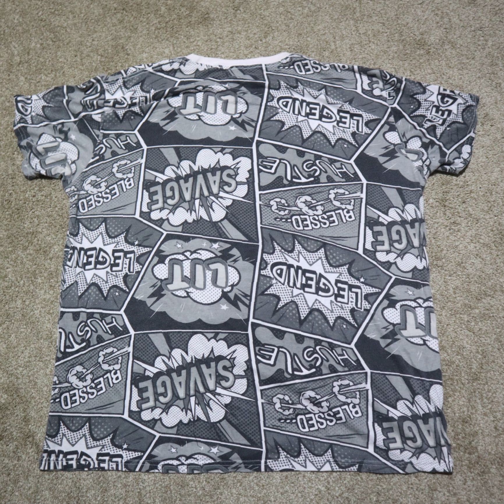 Vintage Hustle Shirt Men 3XL Gray Short Sleeve Tee Dabbing Bear Logo Print Sports Vintage No XXXL Size US 39 - 7 Thumbnail