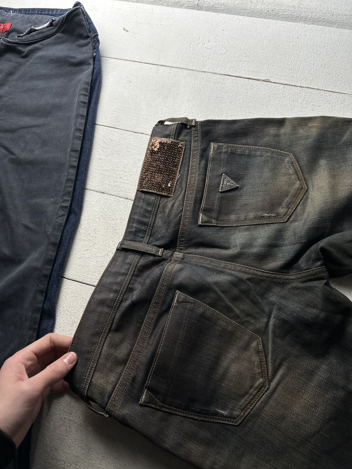 Guess FLARED 🚨00S GUESS WITH LOGO WOMEN JEANS Y2K OPUIM Size 28" / US 6 / IT 42 - 9 Thumbnail