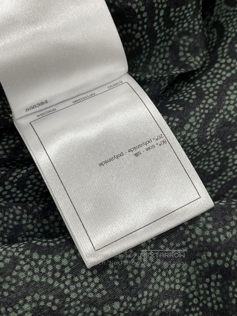 Chanel Chanel 23A dark green full logo full double C silk shirt Size XS / US 0-2 / IT 36-38 - 6 Thumbnail
