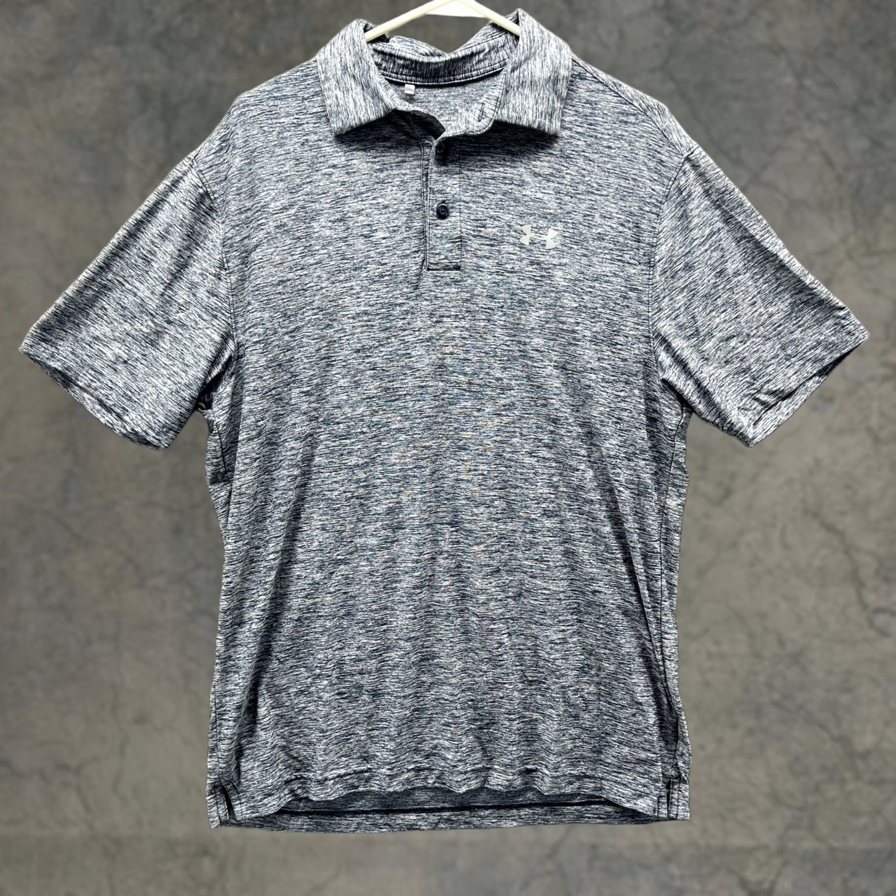 Under Armour Under Armour Polo Shirt Mens Medium Blue Heather HeatGear Loose Fit Golf Shirt Size US M / EU 48-50 / 2 - 1 Thumbnail