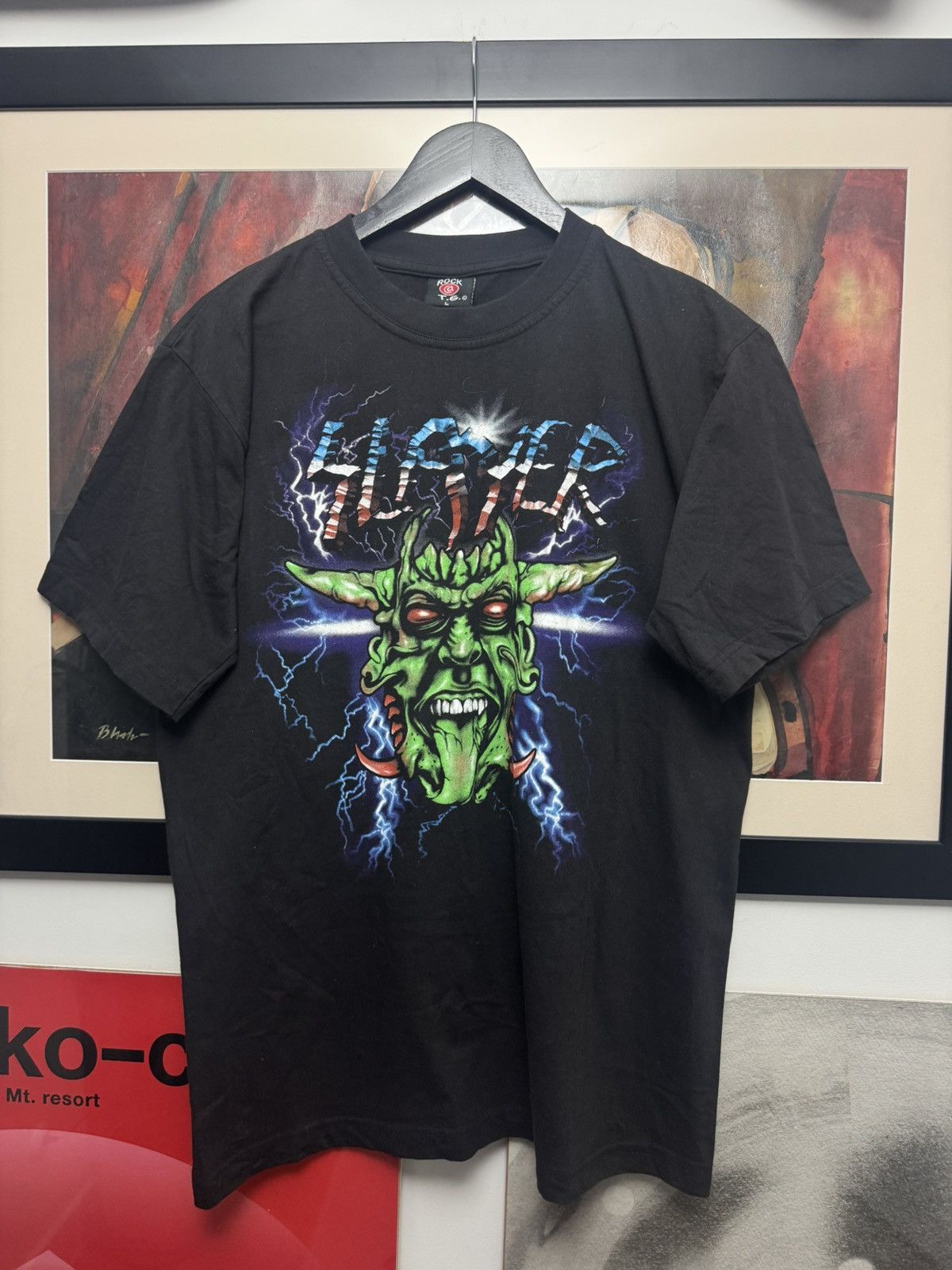 Band Tees Vintage Slayer Demon Band Tee Rare Metal Rock Y2k Hype Size US L / EU 52-54 / 3 - 1 Thumbnail