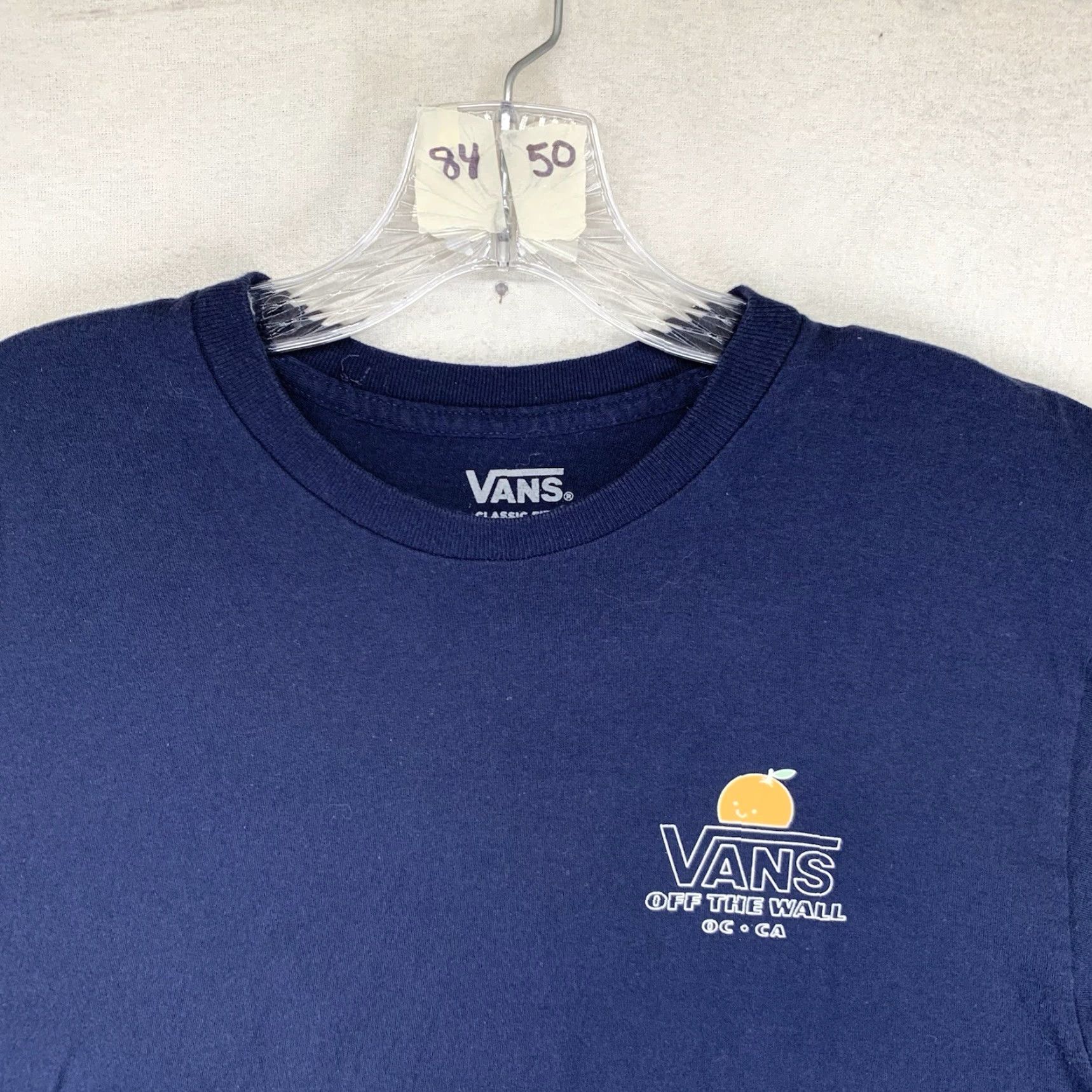 Vans VANS Men's T-Shirt Short Sleeve Crew Neck Blue Graphic Print Off The Wall Logo California Skate 2020s Size US M / EU 48-50 / 2 - 6 Thumbnail