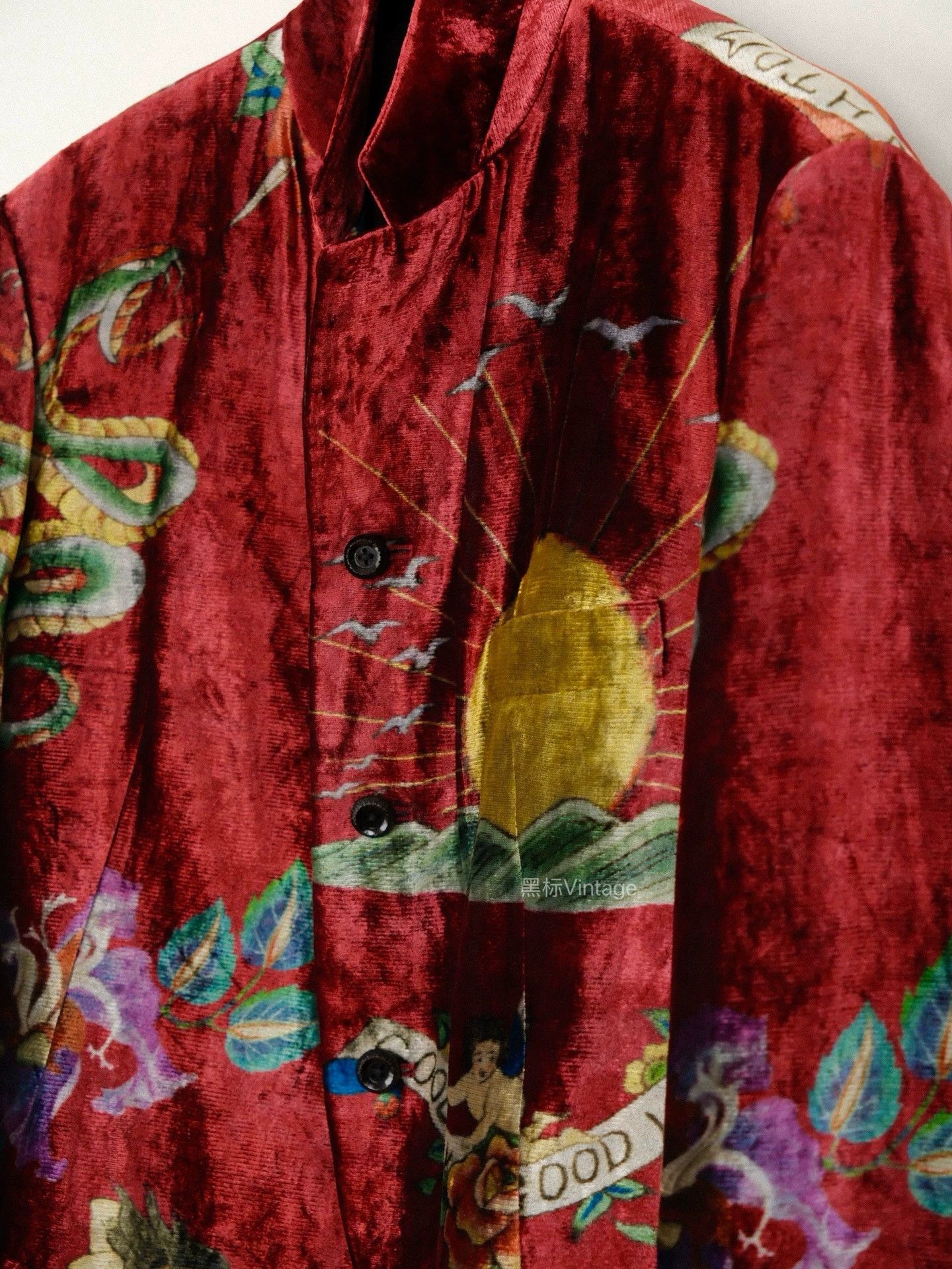 Yohji Yamamoto Yohji Yamamoto 03AW Archive Yuzen Dyed Velvet Jacket Size US L / EU 52-54 / 3 - 5 Thumbnail