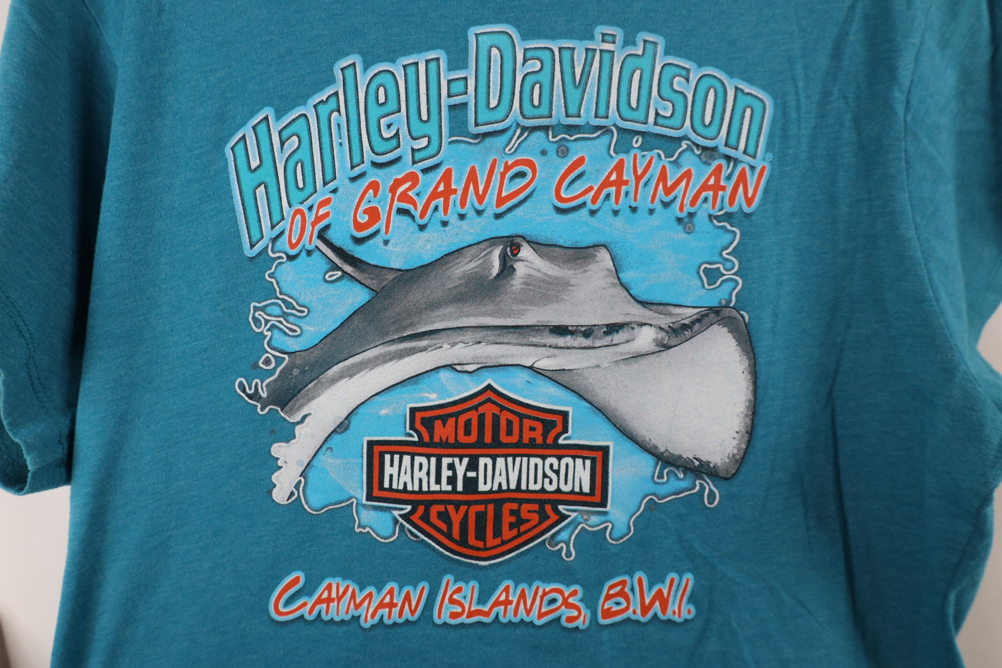 Harley Davidson × Vintage Y2K Harley Davidson Stingray Short Sleeve V-Neck T-Shirt Size XL / US 12-14 / IT 48-50 - 9 Thumbnail