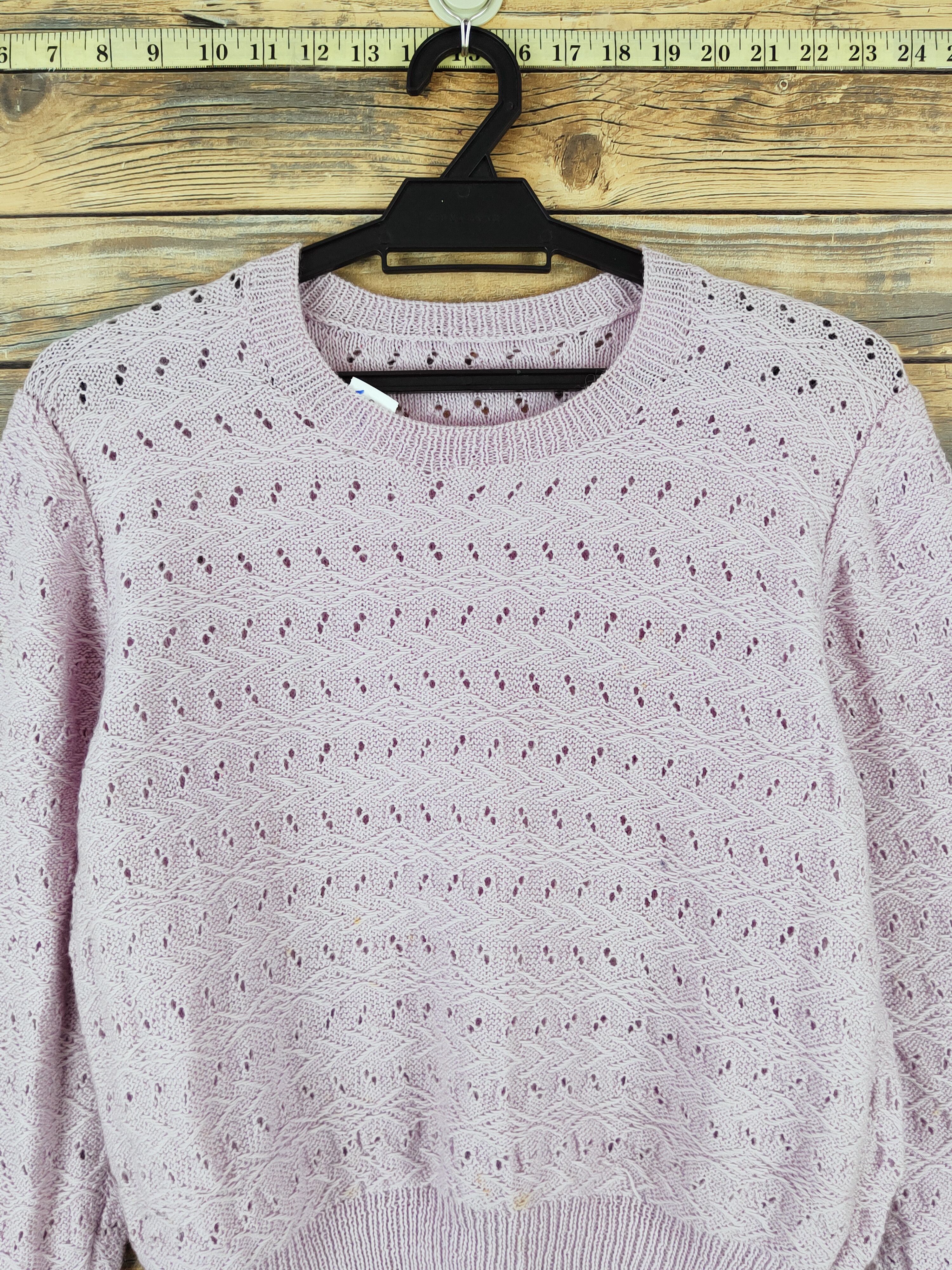 Homespun Knitwear Japanese Brand meshnet crochet Knitwear Crop Tops#W 990 Size S / US 4 / IT 40 - 2 Thumbnail