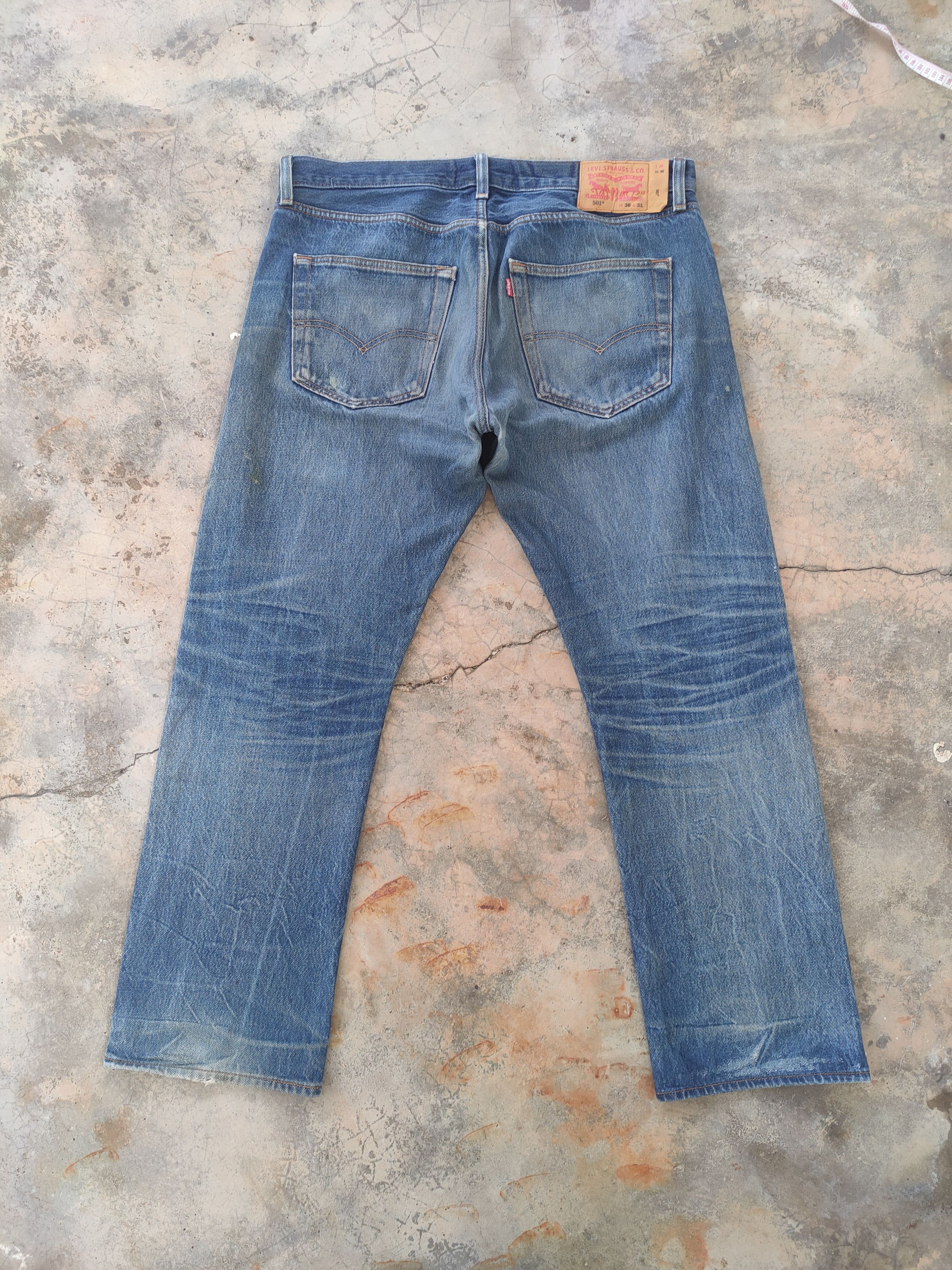 Levi's W37 LEVI'S 501 DISTRESSED FADED JEANS PANTS Size US 37 - 9 Thumbnail